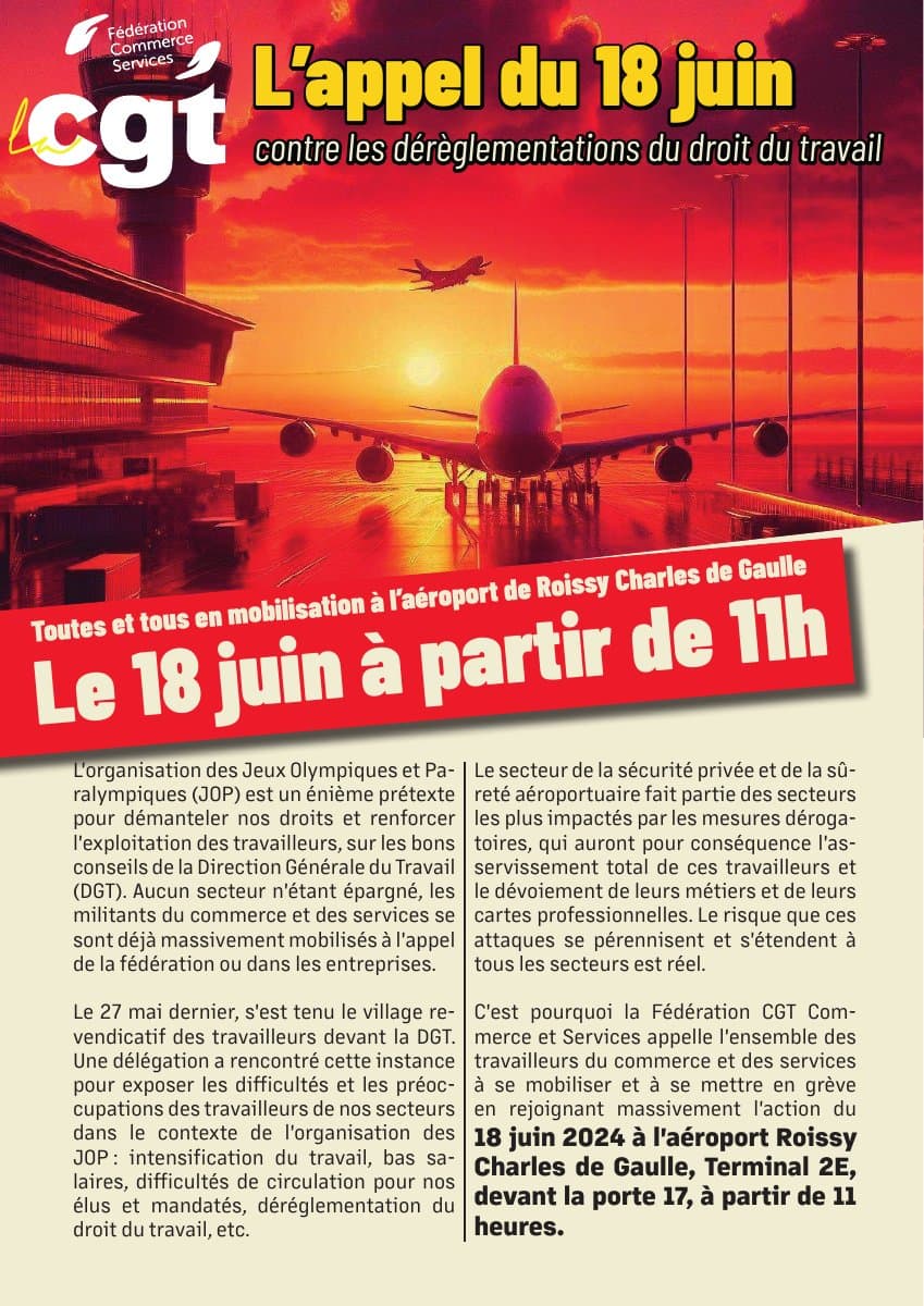 18 juin : mobilisation contre les dérèglementations du droit du travail