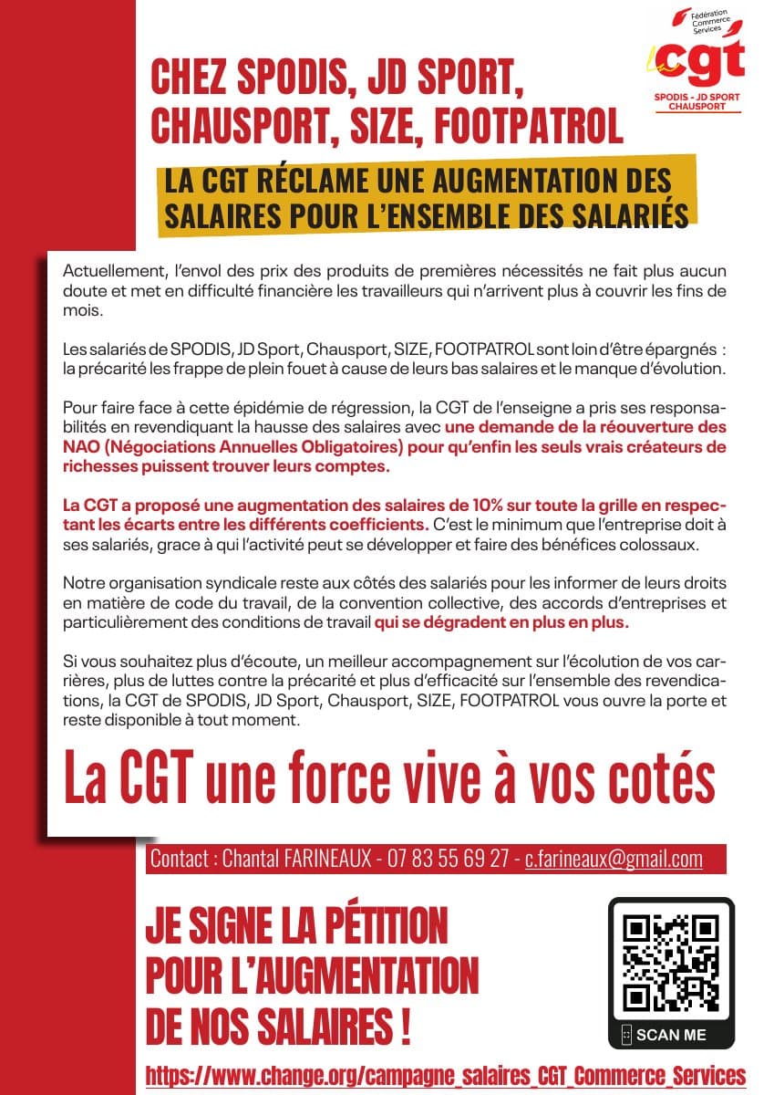 Augmentation des salaires : la CGT se mobilise chez les géants du sport