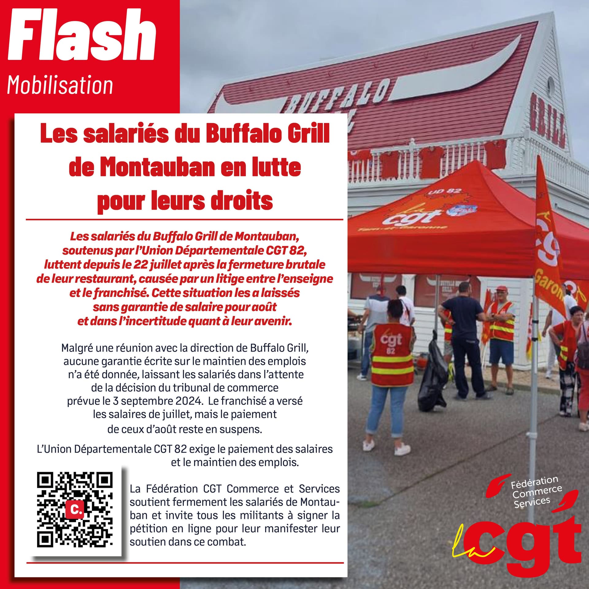 Les salariés du Buffalo Grill de Montauban en lutte pour leurs droits