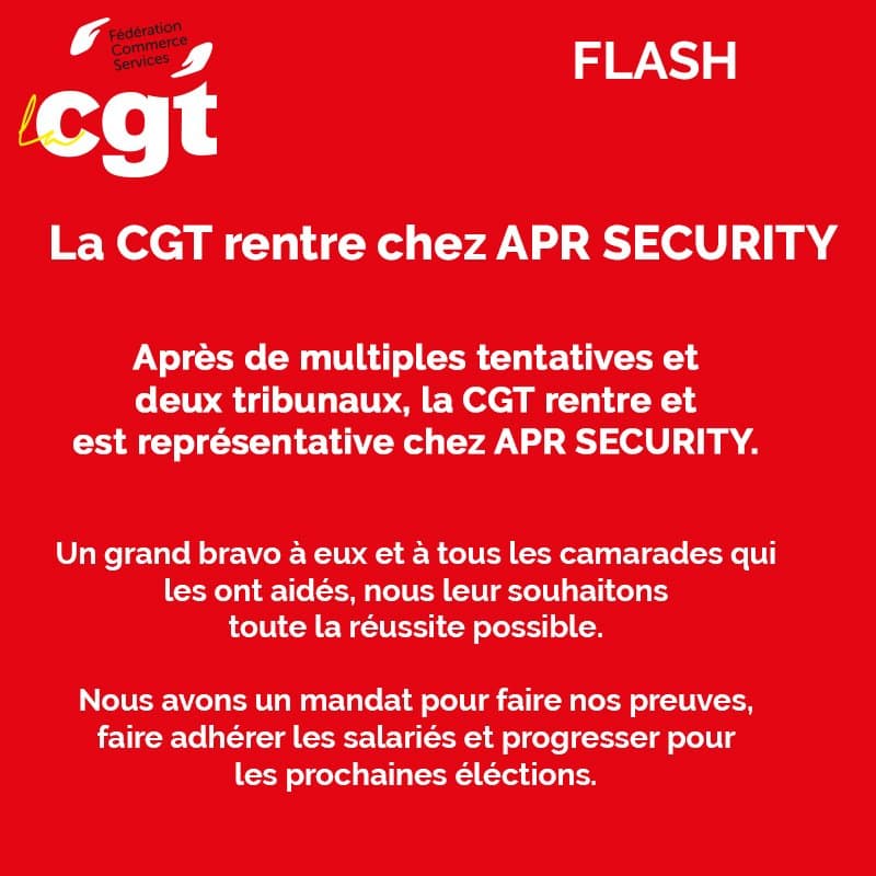 La CGT rentre chez APR Security