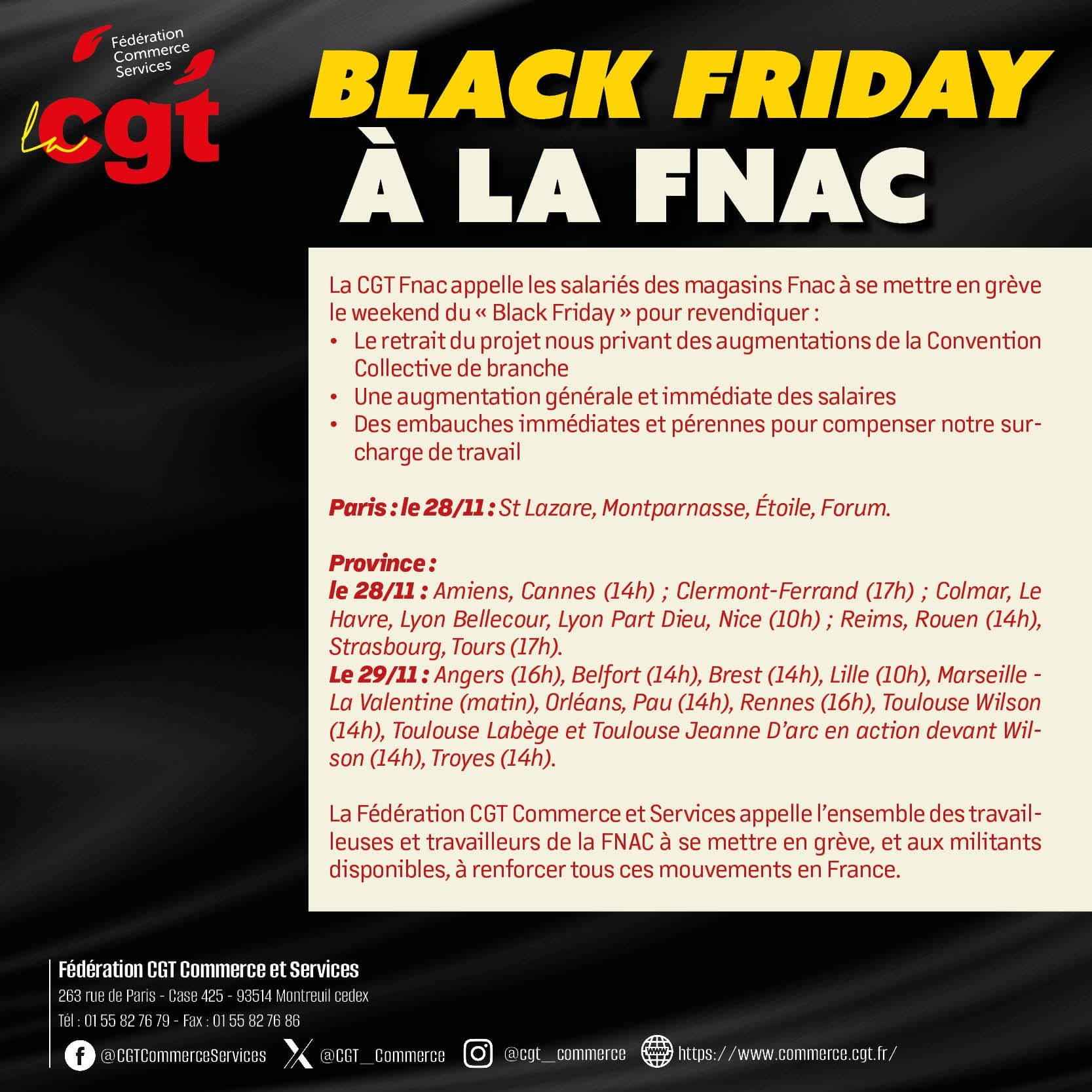 Black Friday à la Fnac : la CGT appelle à la grève