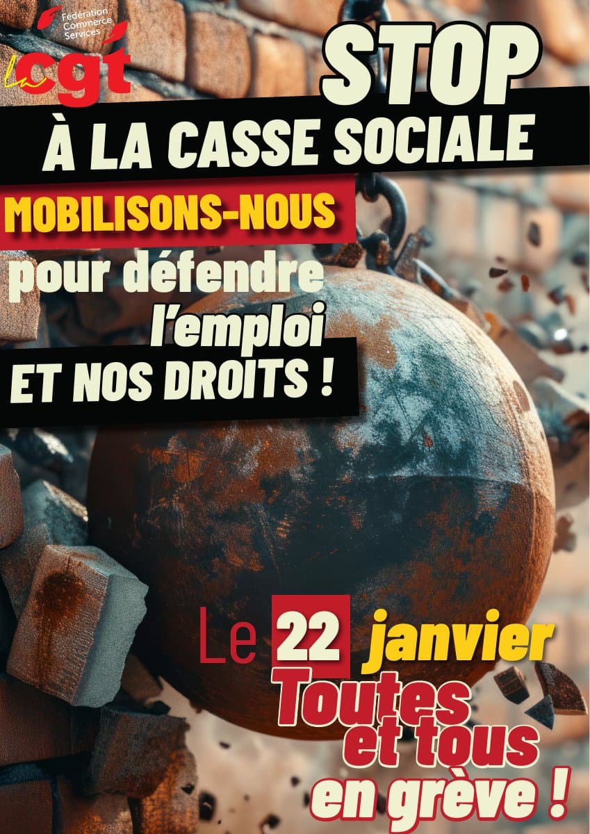22 janvier : grève générale pour nos droits !