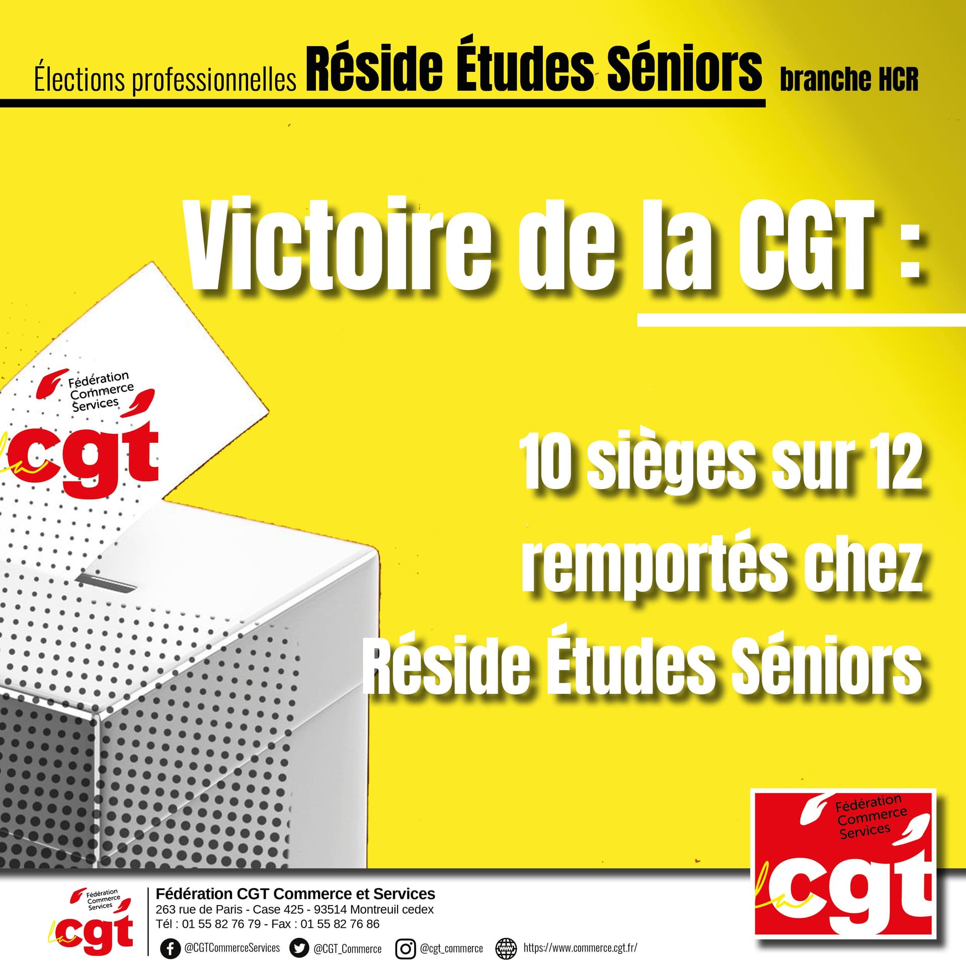 Victoire de la CGT aux élections professionnelles