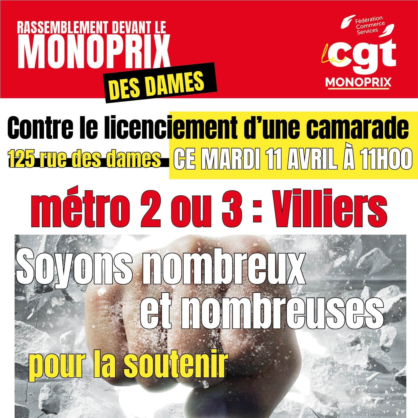 Manifestation Monoprix : les dames se mobilisent contre un licenciement
