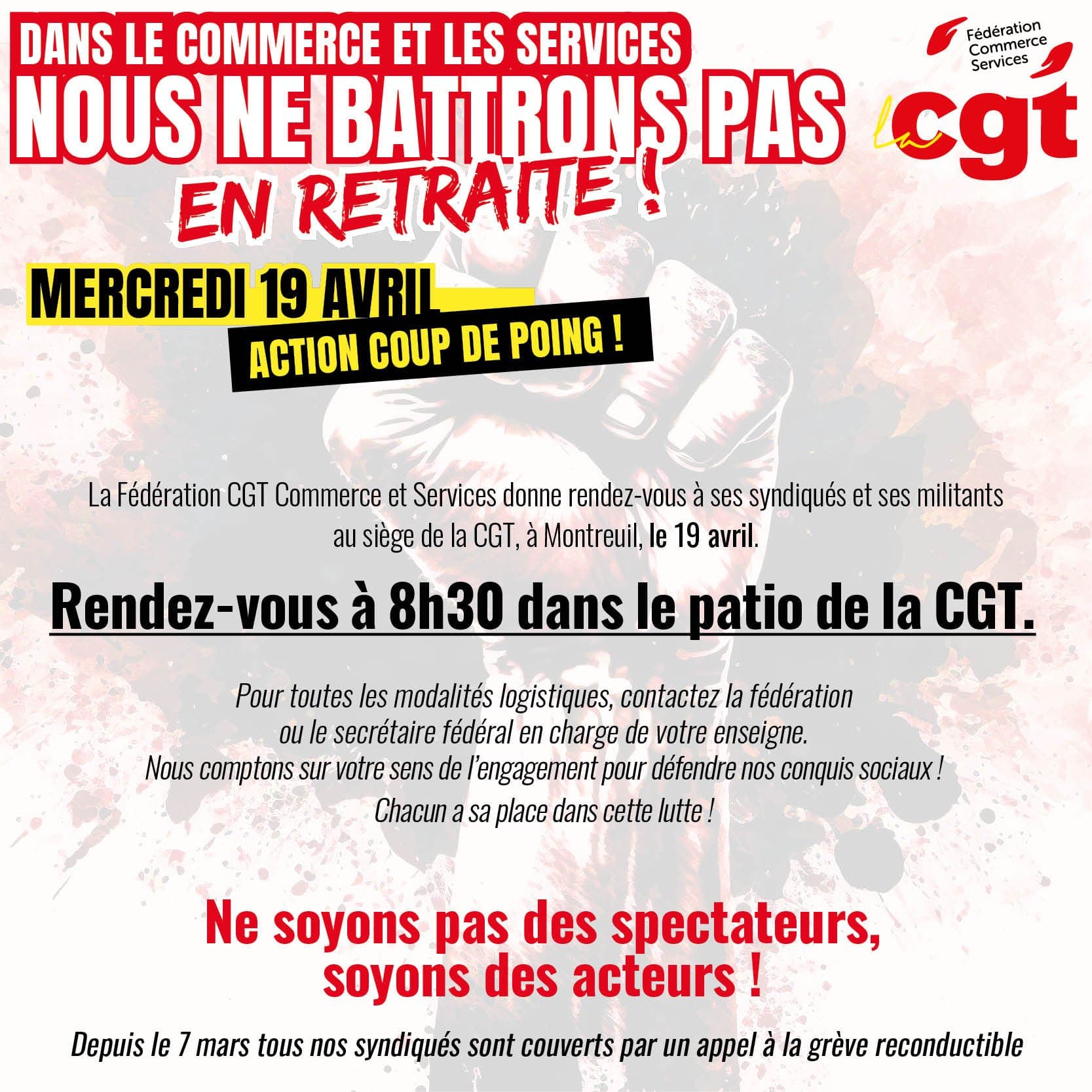 Mobilisation le 19 avril : action commune pour les retraites
