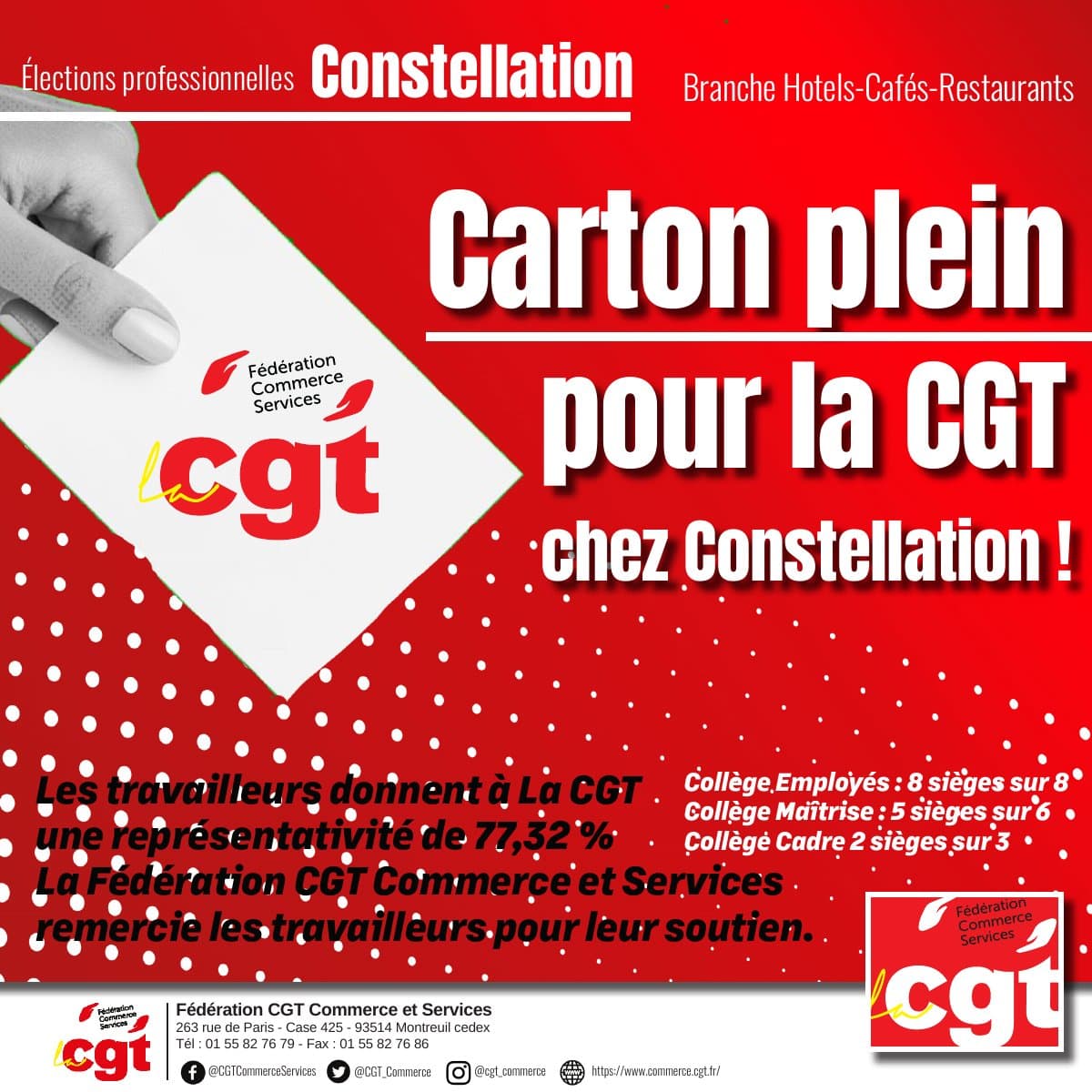 Constellation : la CGT remporte une victoire électorale