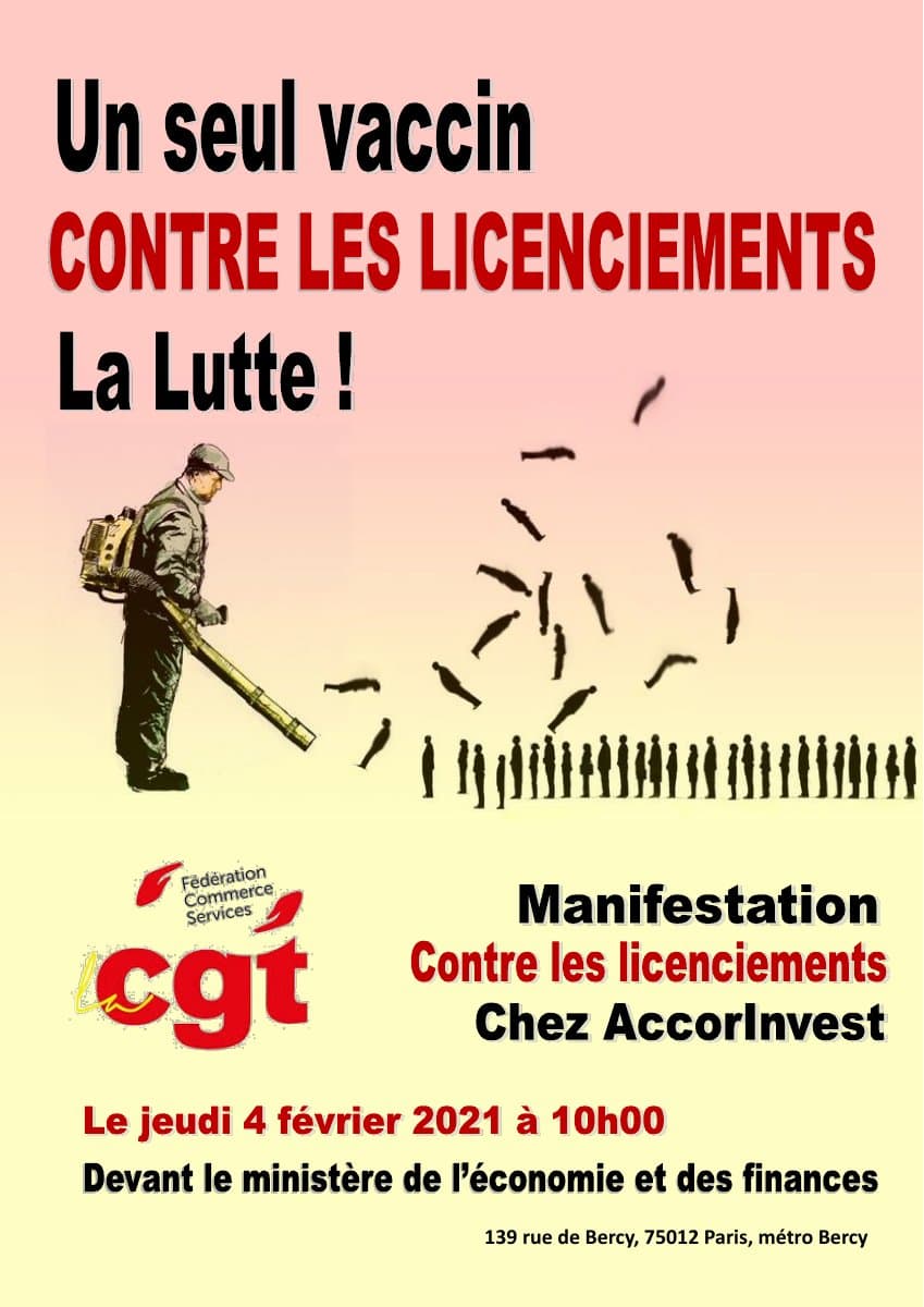 AccorInvest : contre les licenciements injustifiés !