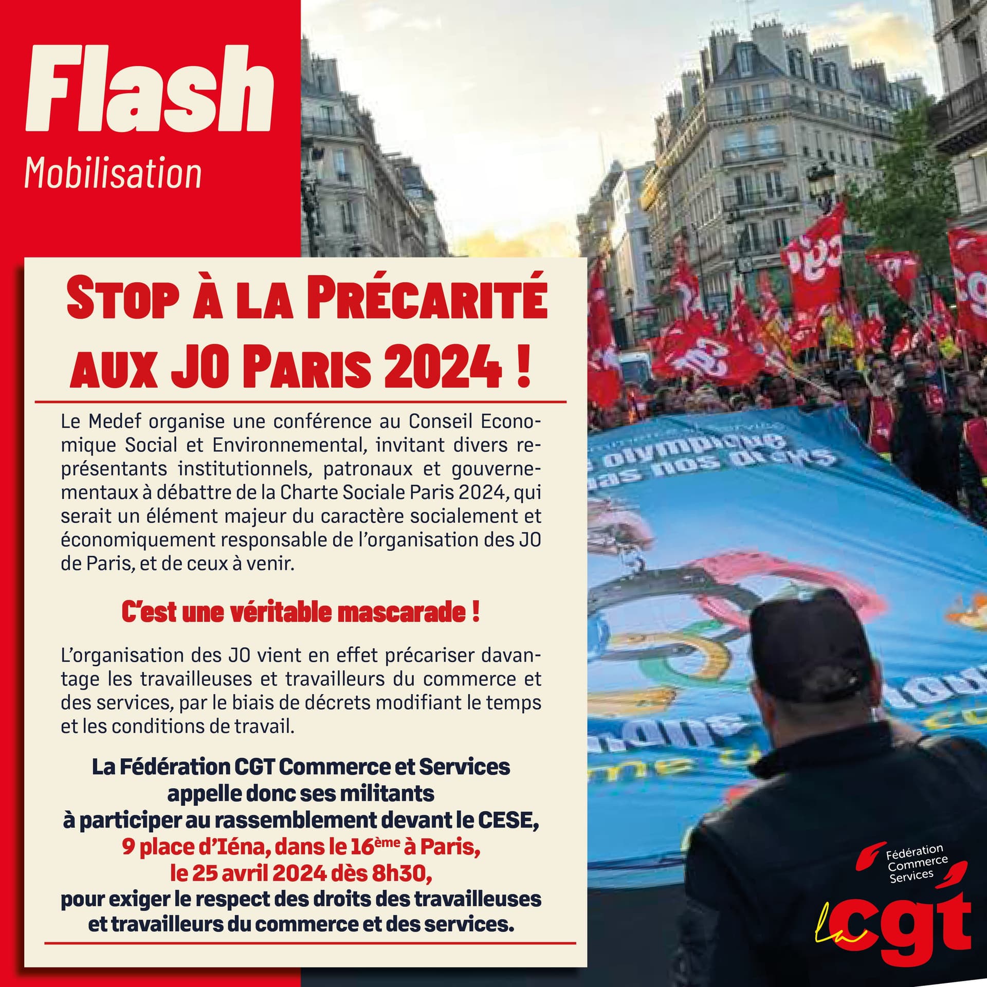 Stop à la précarité aux JO Paris 2024 !