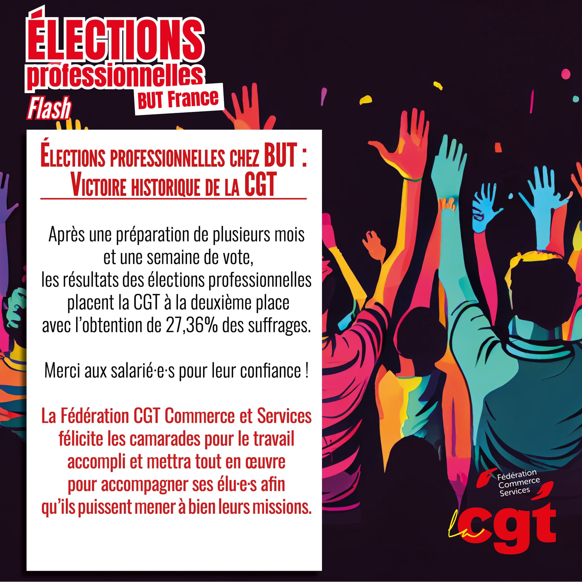 Élections professionnelles BUT : victoire historique de la CGT