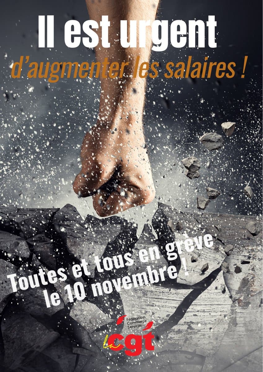 10 novembre : grève interprofessionnelle pour l'augmentation des salaires