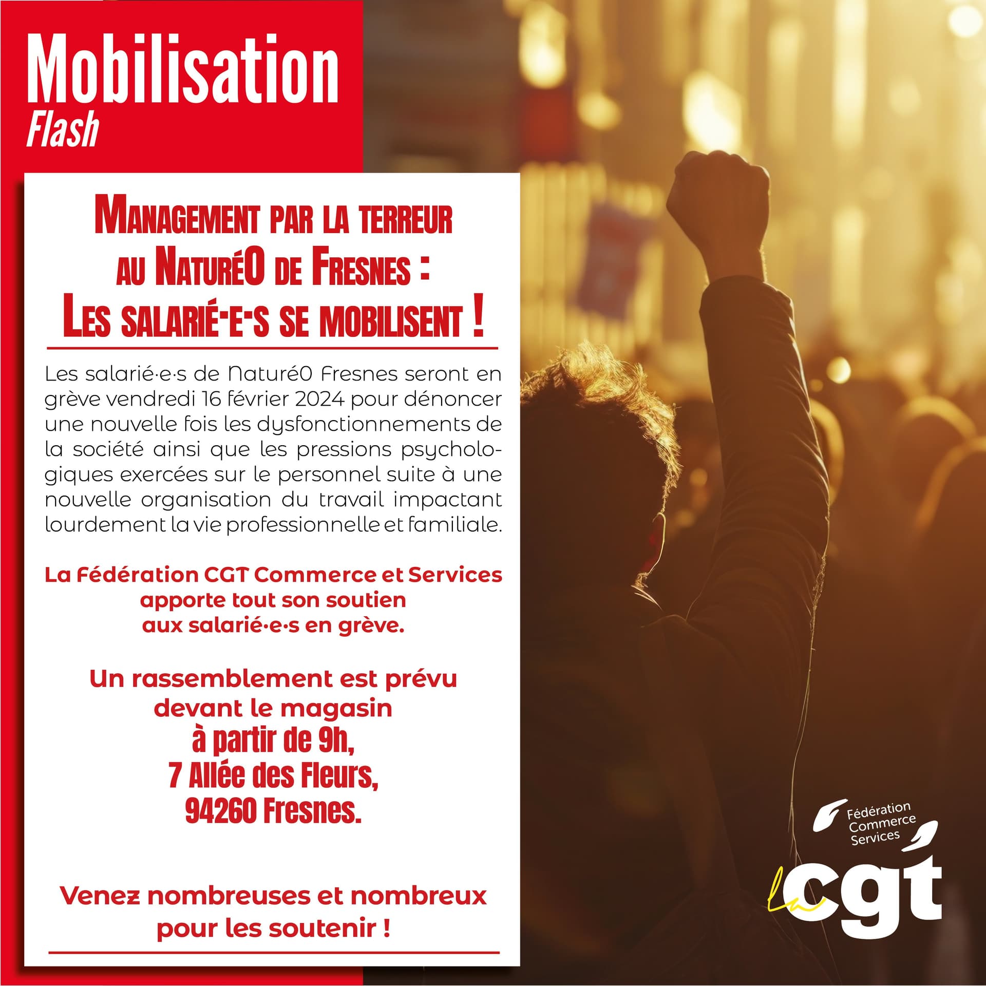 Mobilisation chez NaturéO Fresnes : grève le 16 février