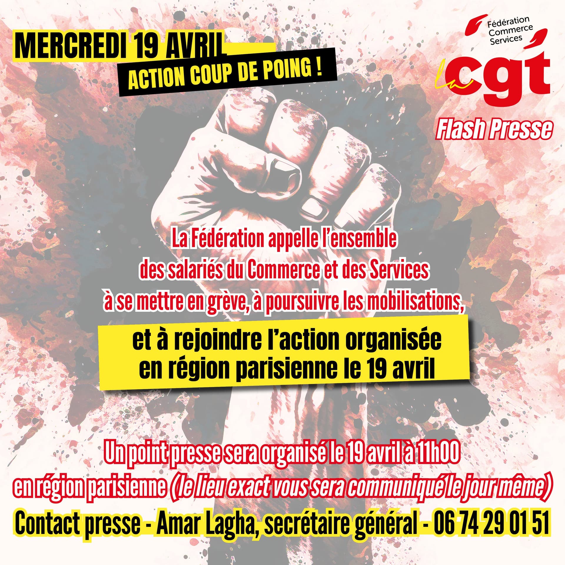Appel à la mobilisation le 19 avril en région parisienne