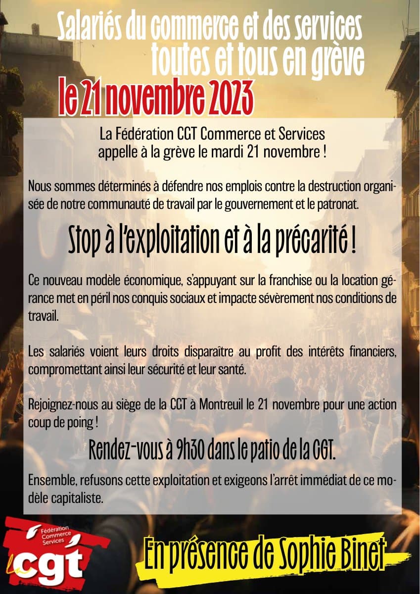 21 novembre : tous en grève pour défendre l'emploi !