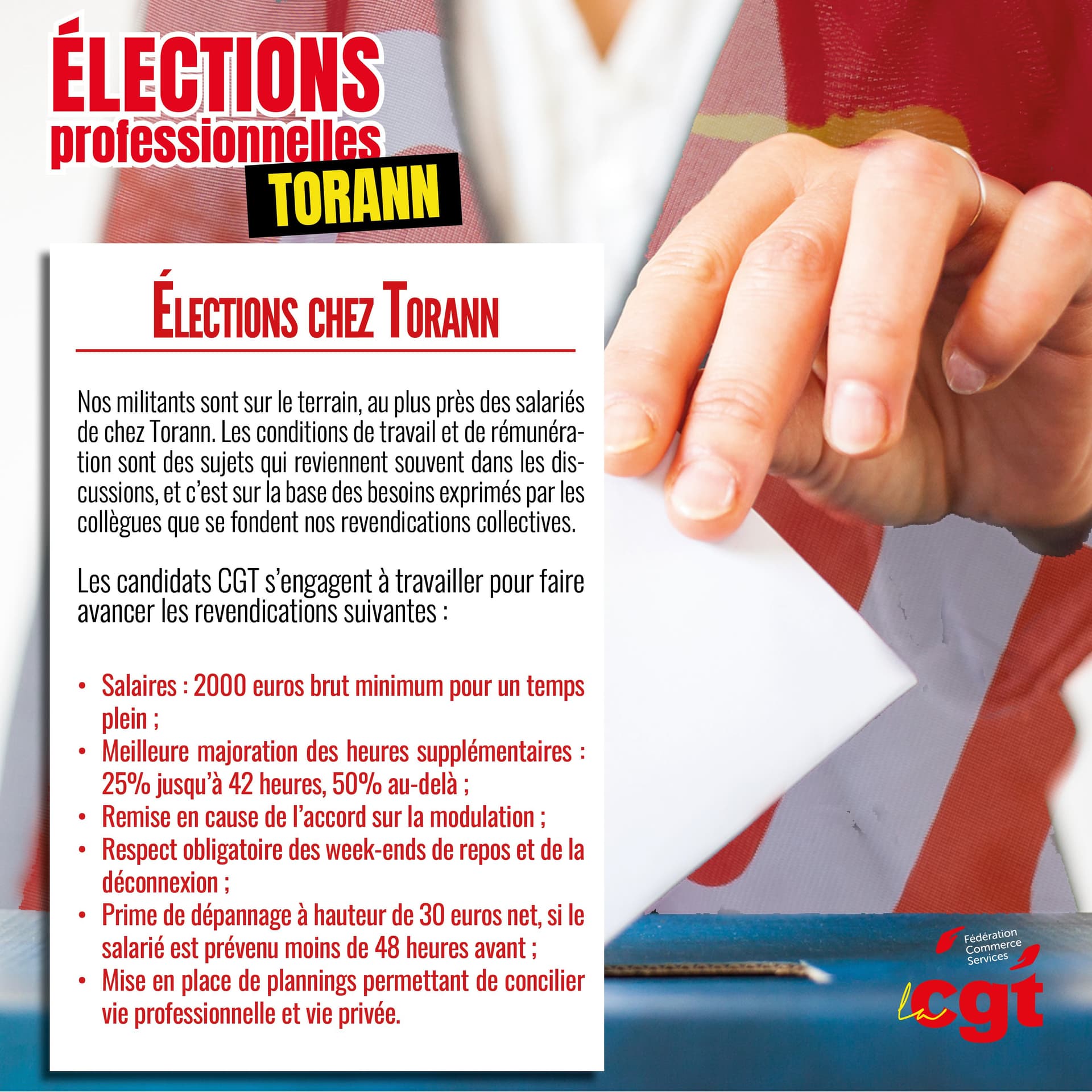 Élections professionnelles chez Torann : les revendications CGT