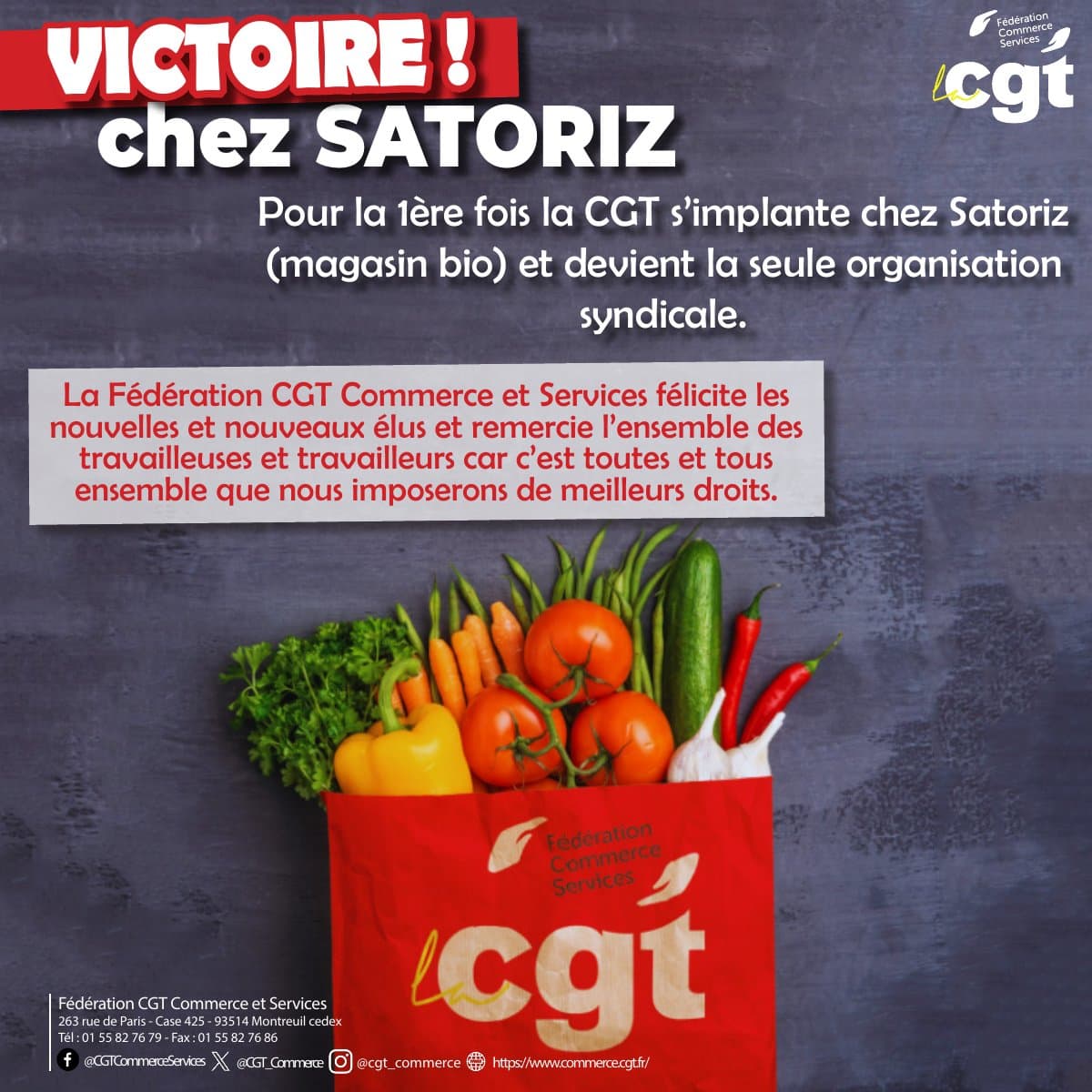 Victoire ! La CGT s'implante pour la première fois chez Satoriz
