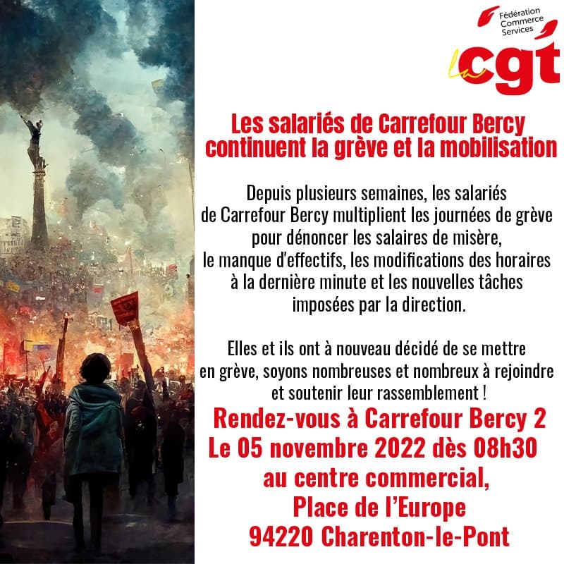 Carrefour Bercy : la grève et la mobilisation continuent