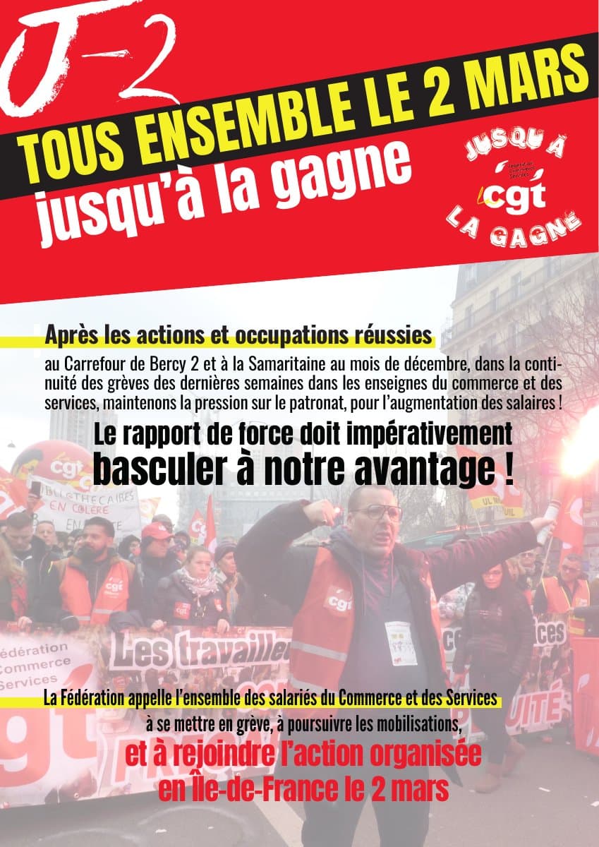 2 mars : tous ensemble jusqu'à la gagne !