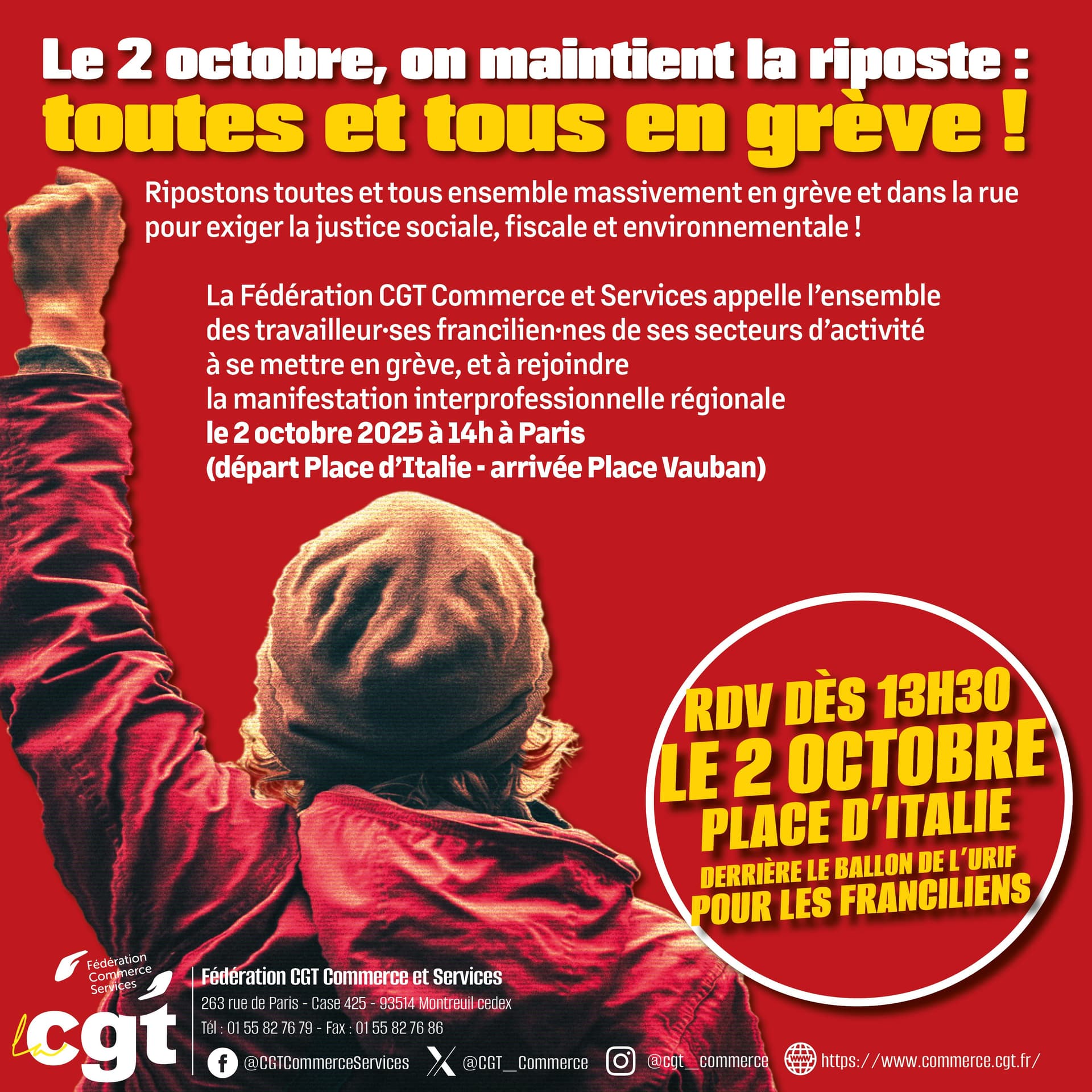 2 octobre : grève interprofessionnelle en Île-de-France