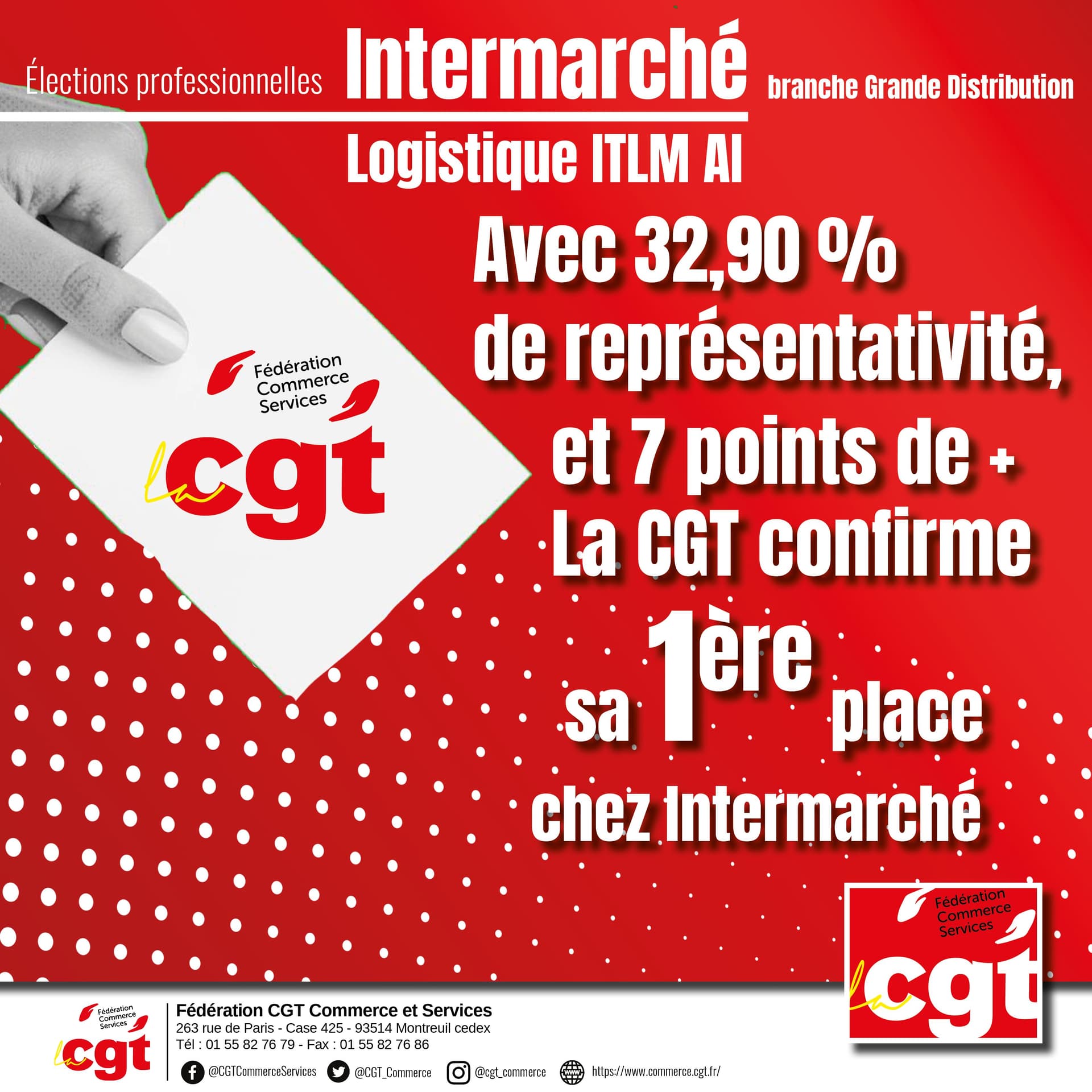 CGT largement en tête aux élections d'Intermarché