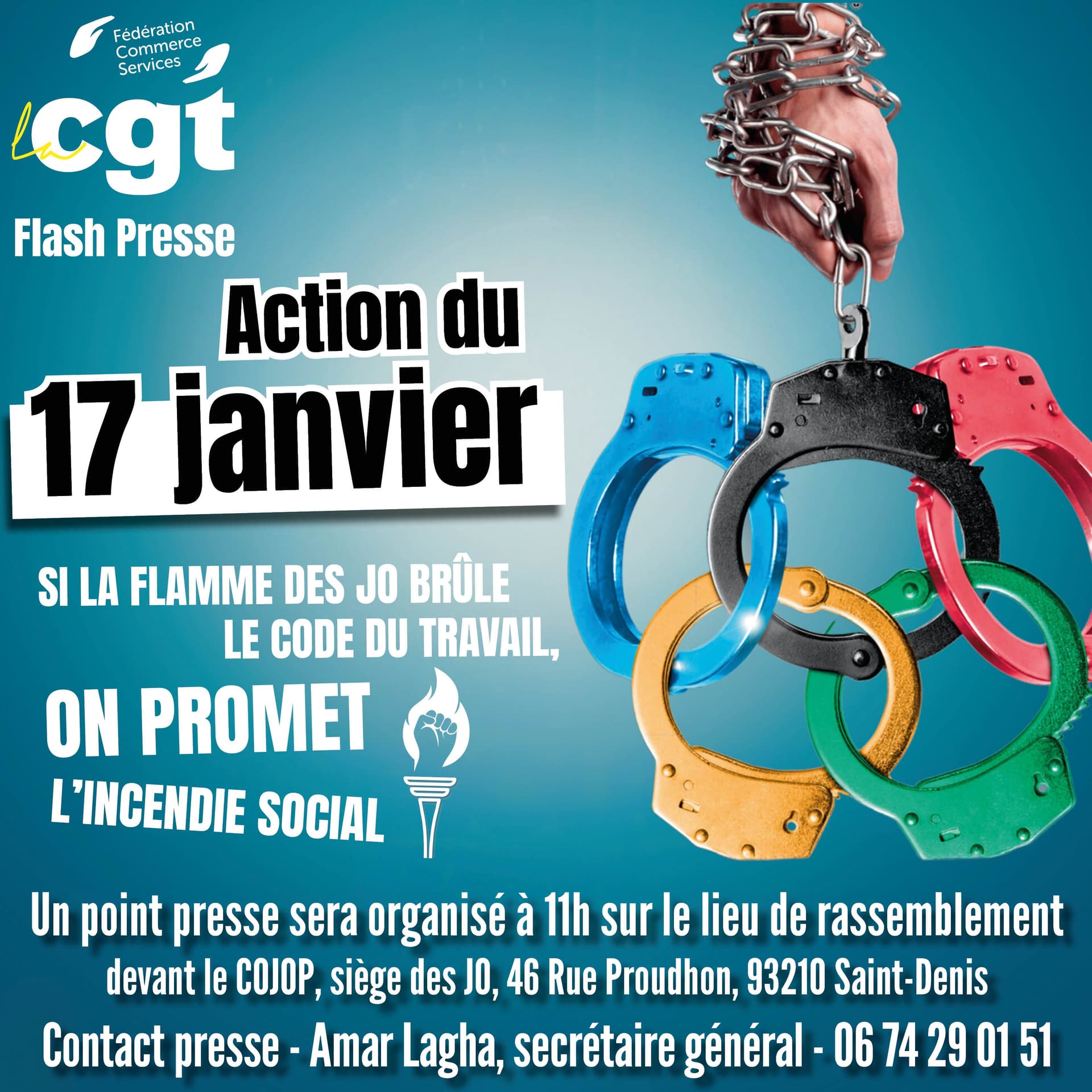 Action du 17 janvier : la CGT mobilisée pour l'incendie social