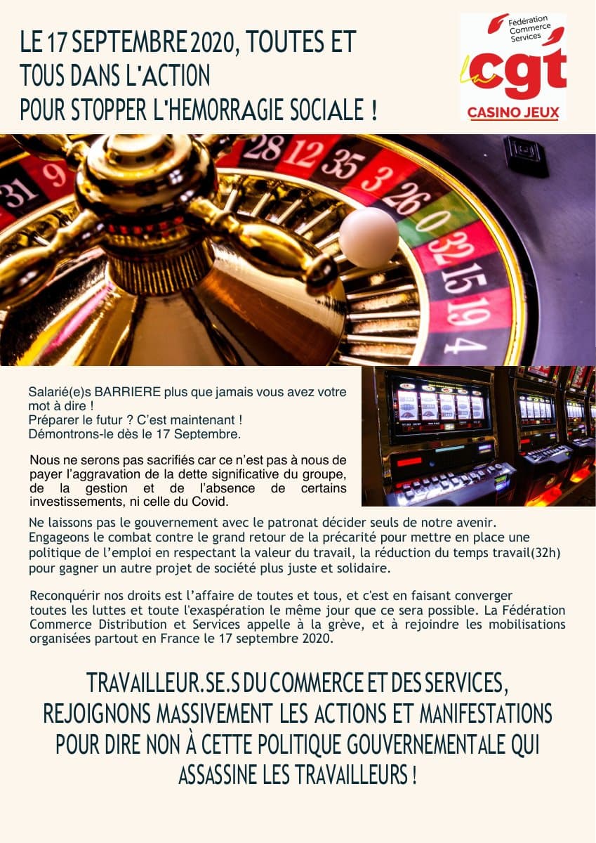 17 septembre 2020 : tous dans l'action contre l'hémorragie sociale