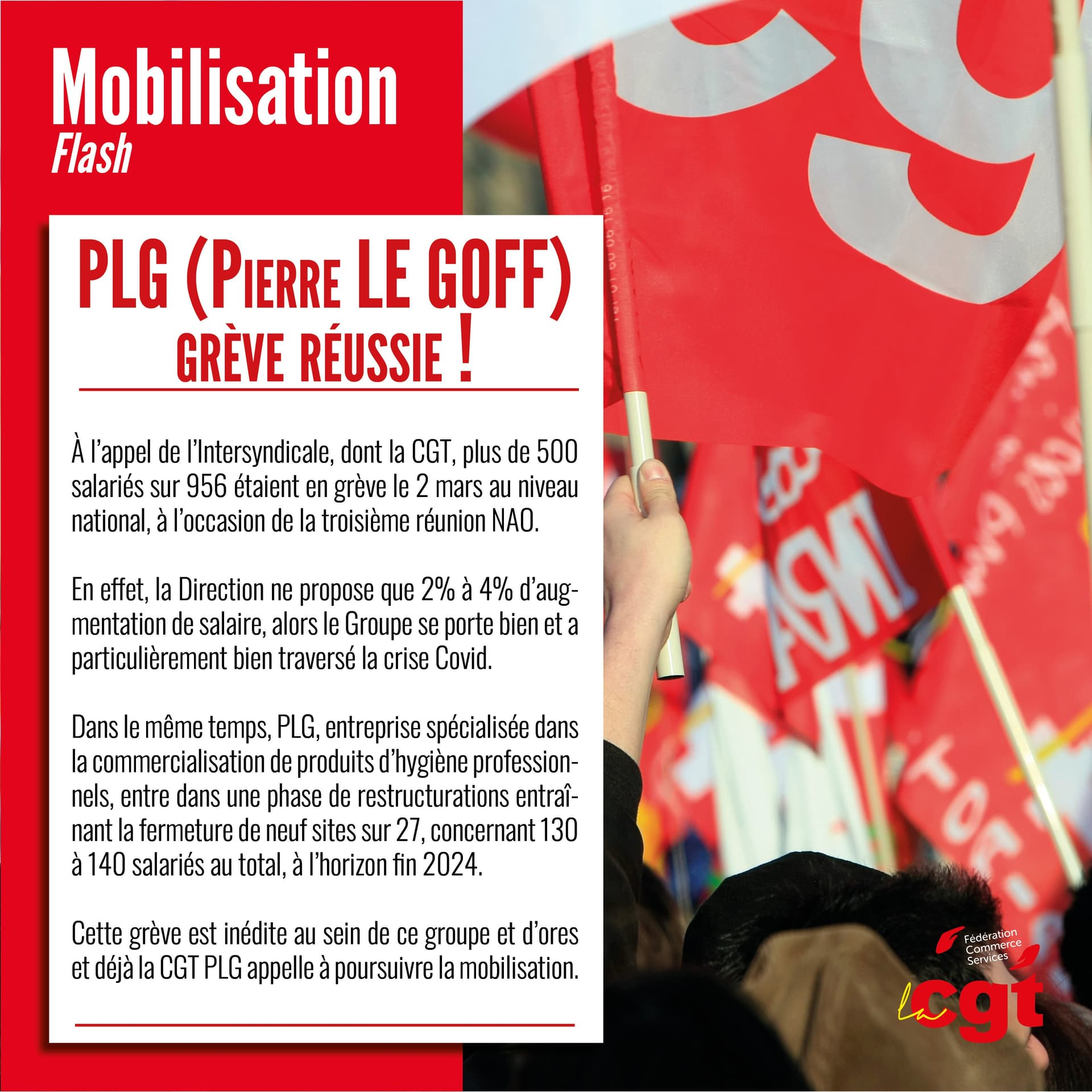 PLG : grève réussie contre les mauvaises conditions