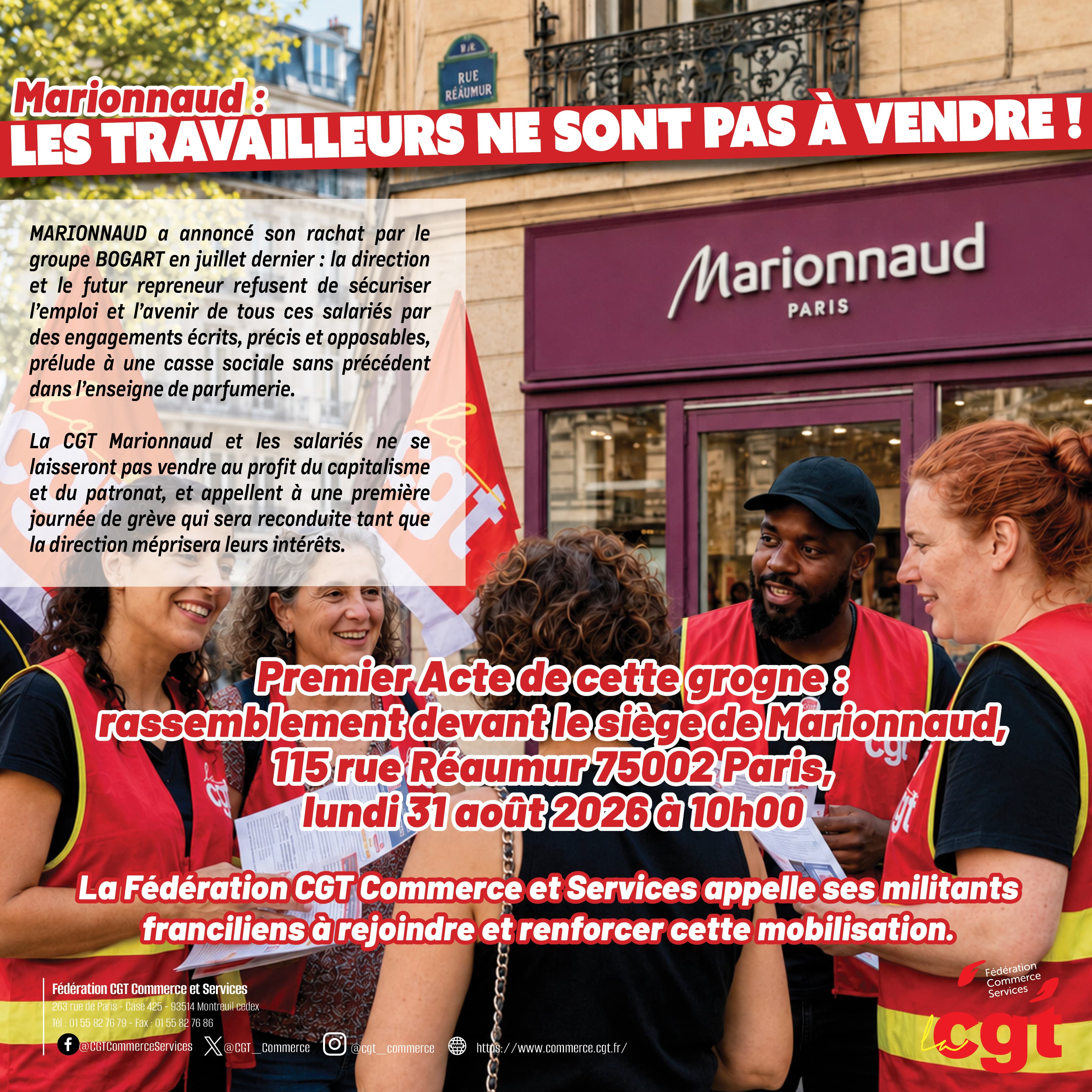 Marionnaud : les travailleurs ne sont pas à vendre !