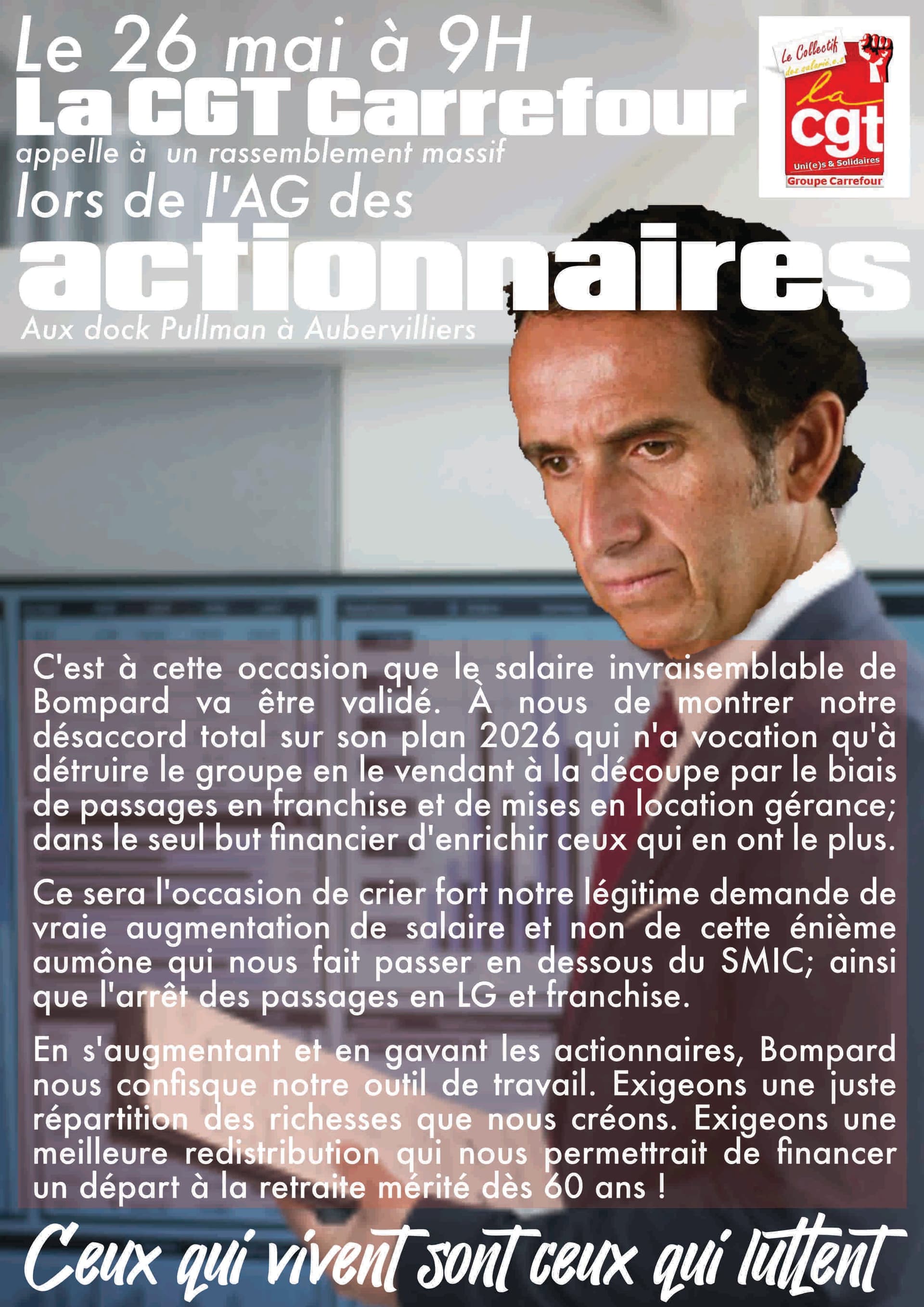 AG Carrefour : s'opposer au plan de destruction de Bompard