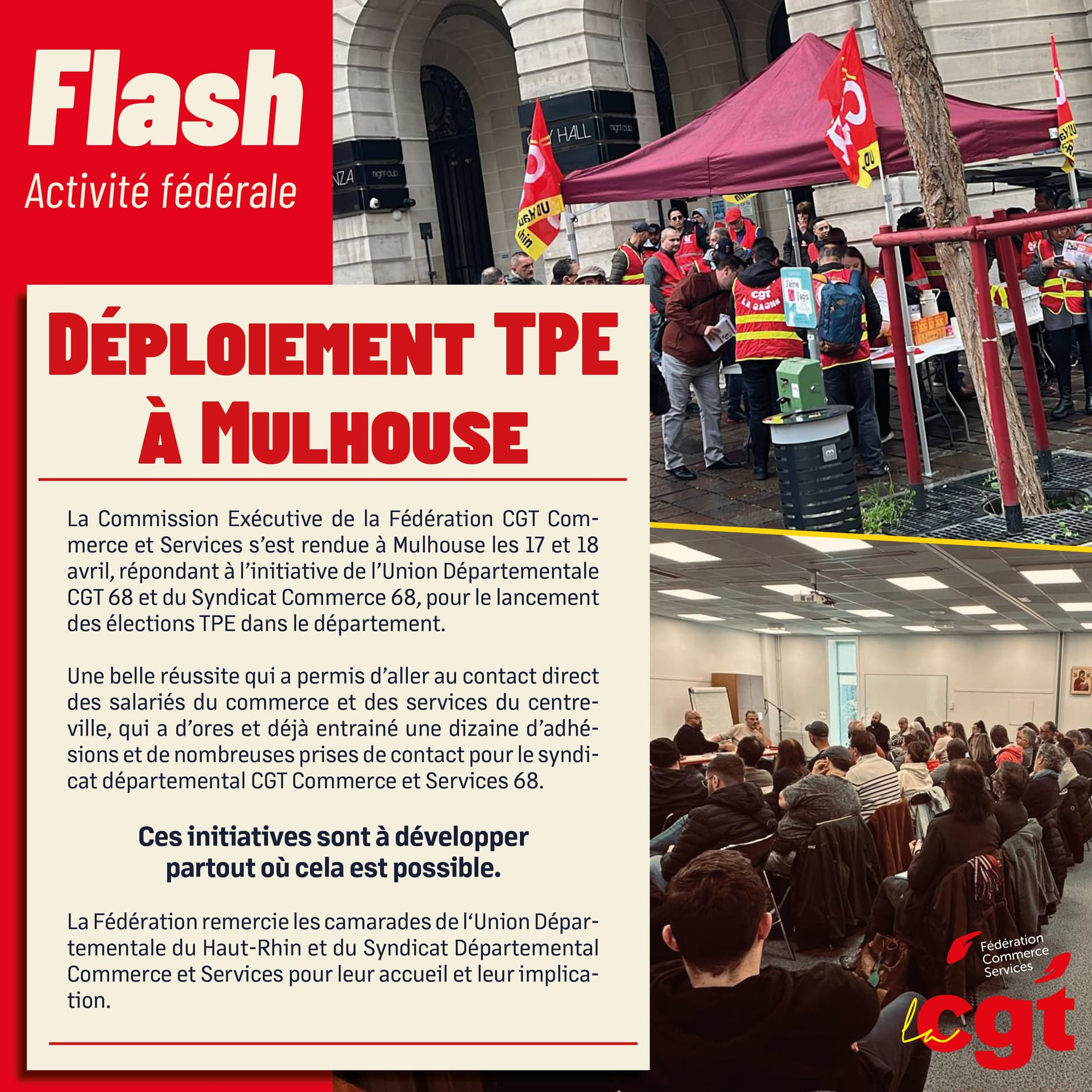 Déploiement TPE : la CGT mobilisée à Mulhouse
