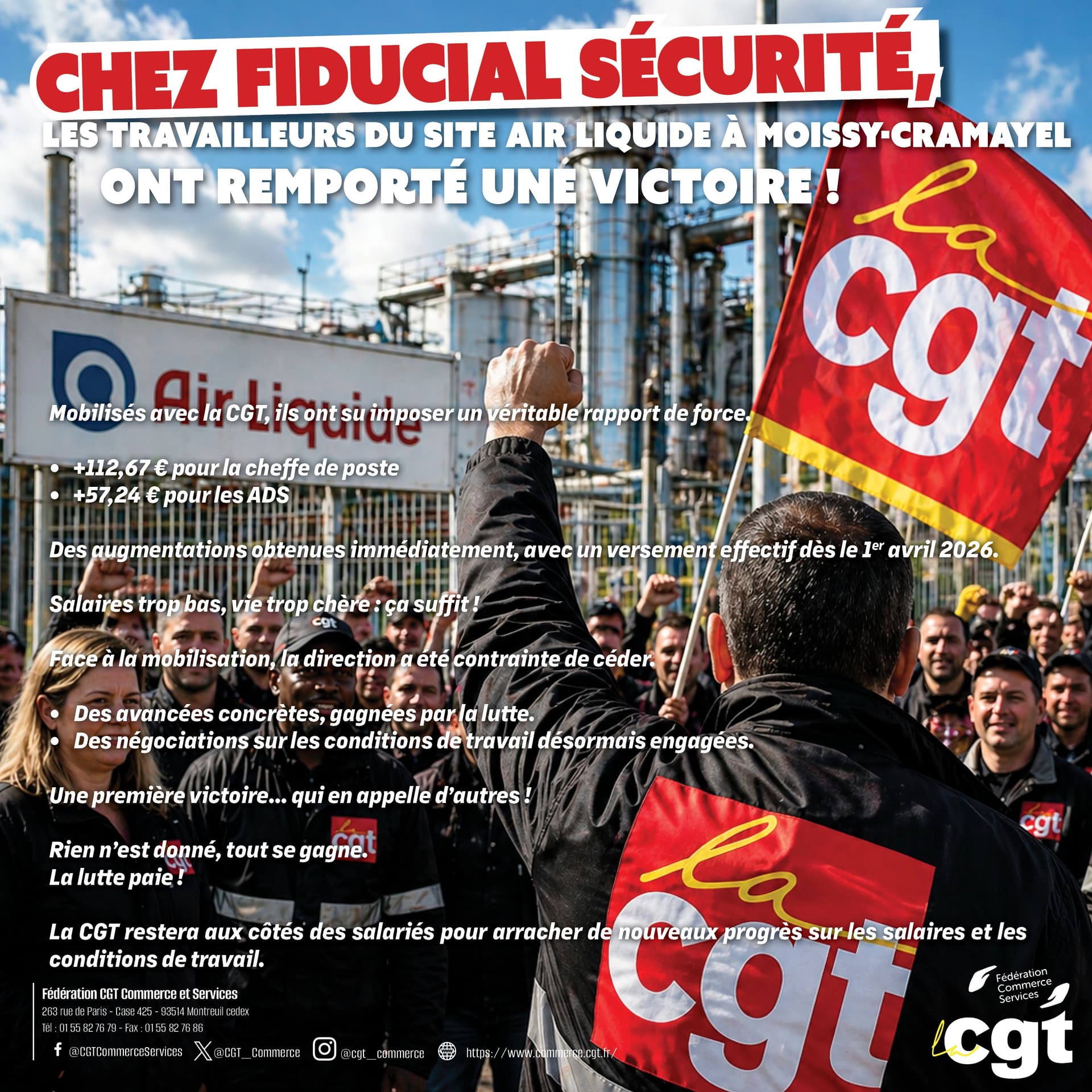Victoire à Air Liquide : augmentations salariales obtenues