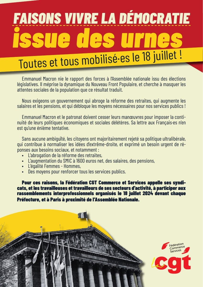 Faisons vivre la démocratie - Mobilisation le 18 juillet !