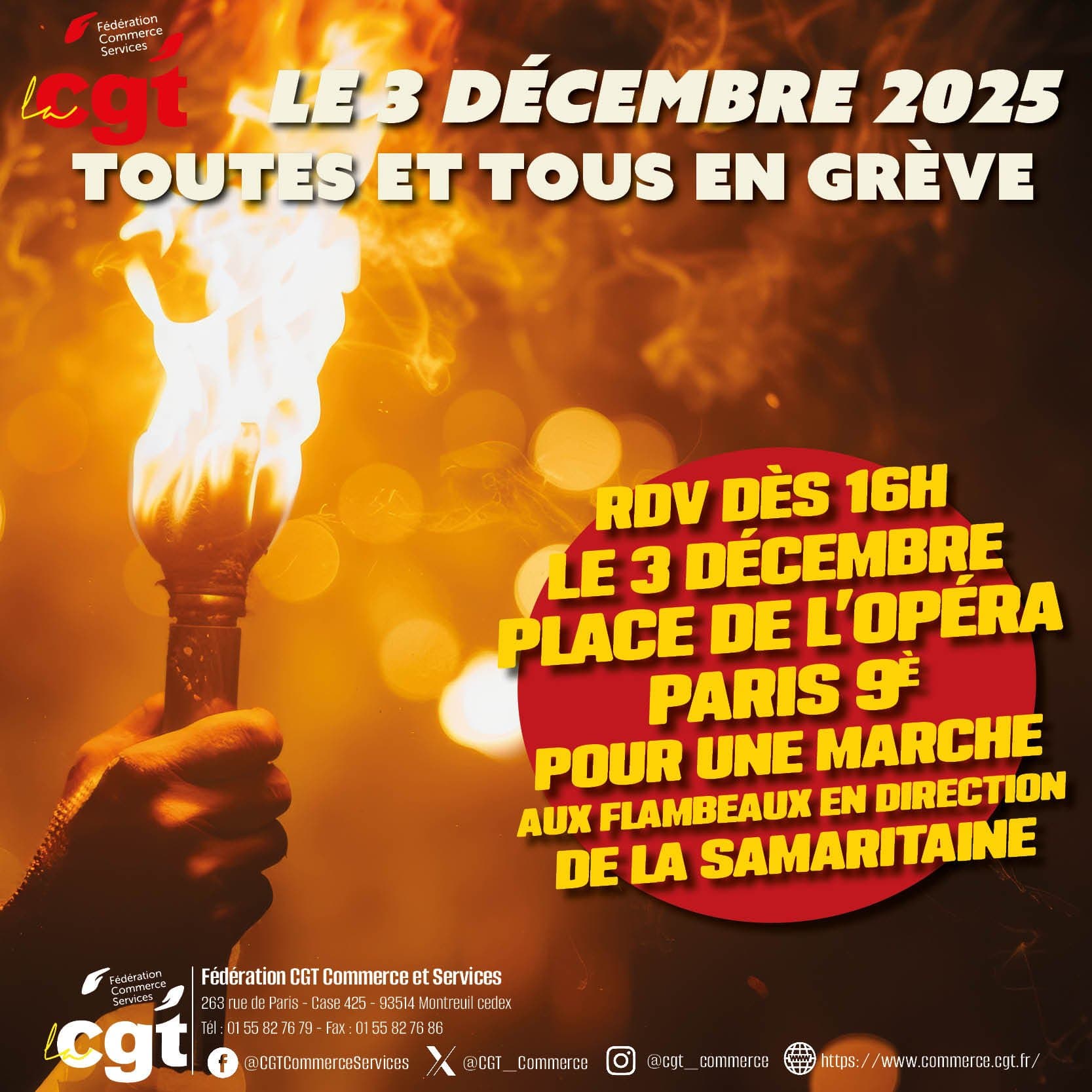 3 décembre 2025 : marche aux flambeaux à Paris