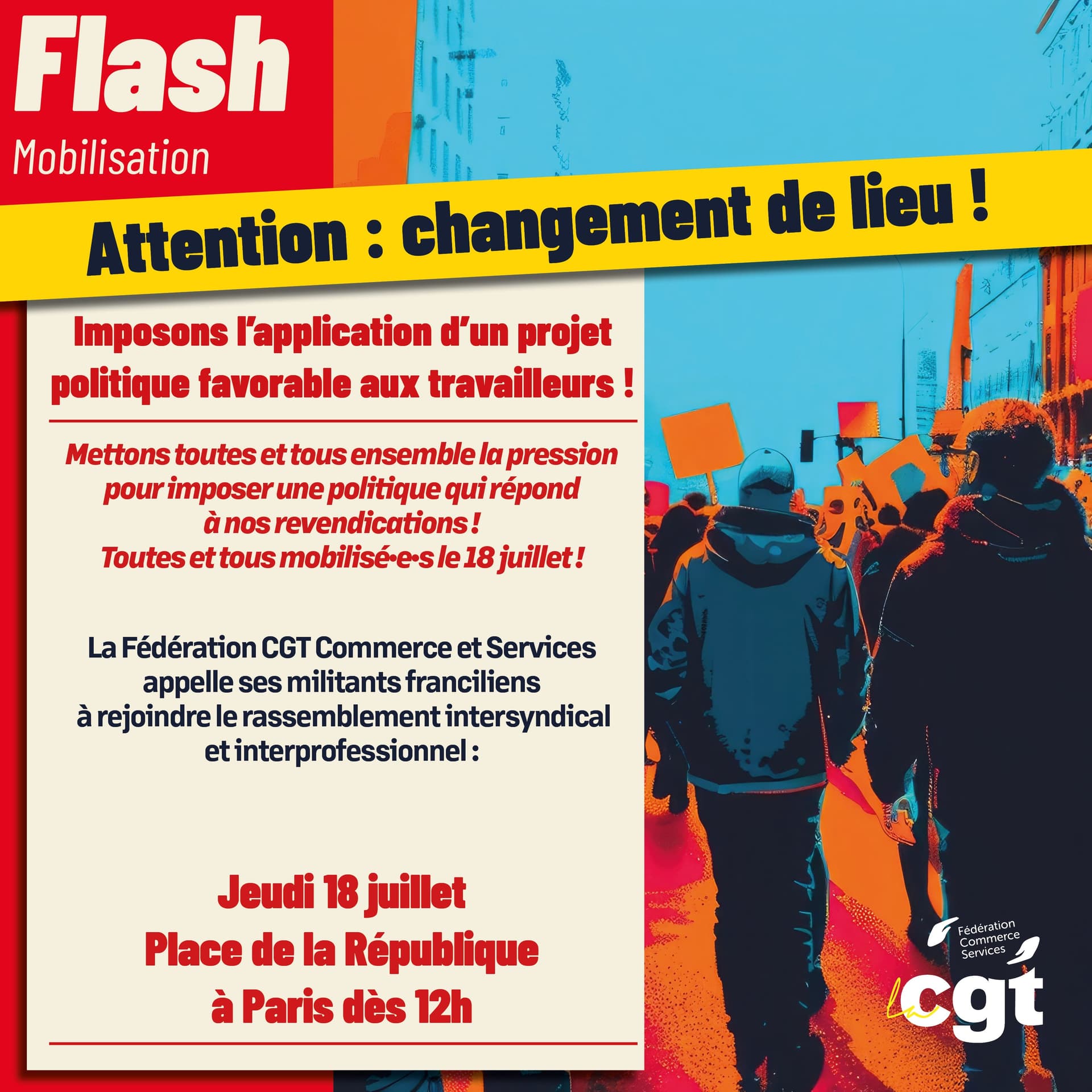 Mobilisation intersyndical le 18 juillet à Paris