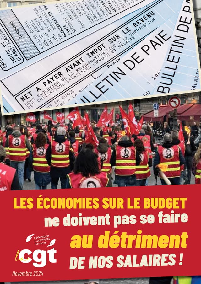 Les économies du budget ne doivent pas se faire au détriment des salaires