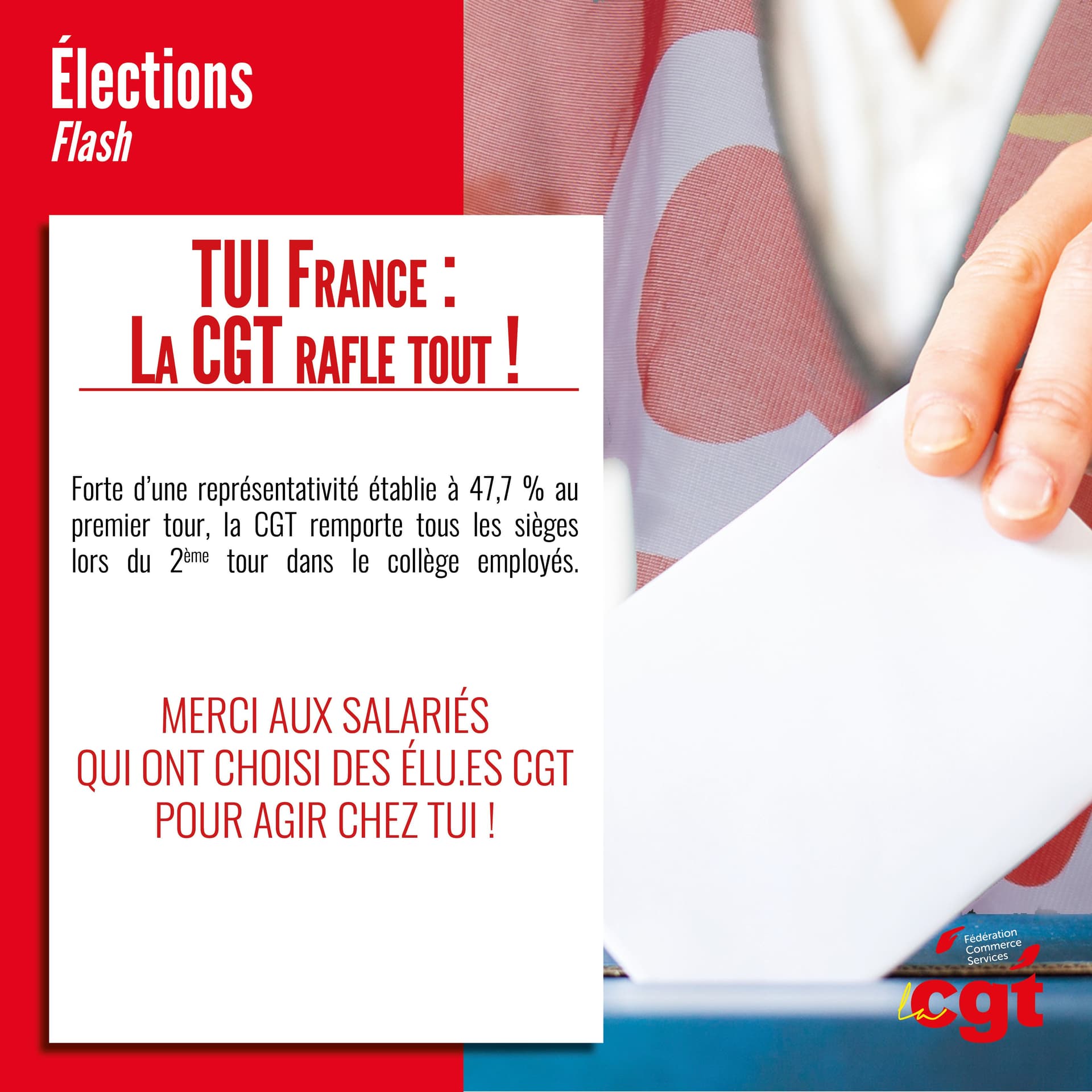 TUI France : la CGT remporte tous les sièges au 2e tour