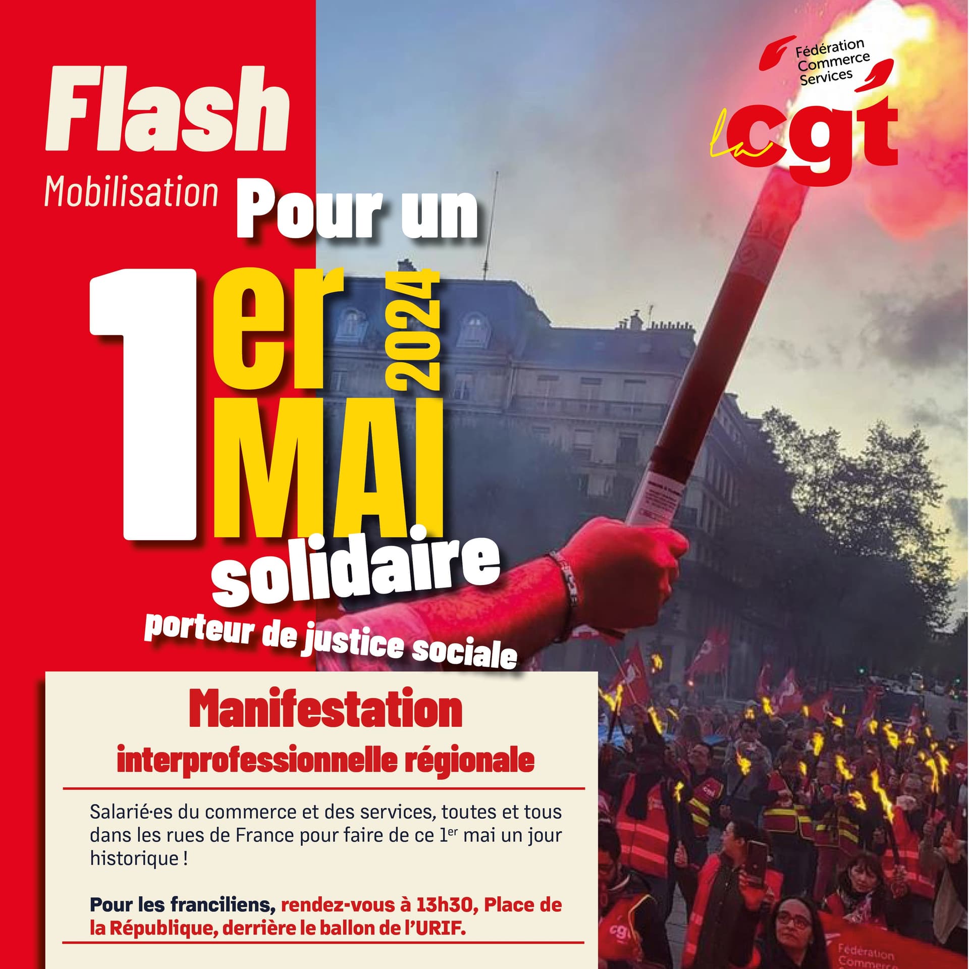 1er mai 2024 : mobilisation intersyndiquale pour la justice sociale