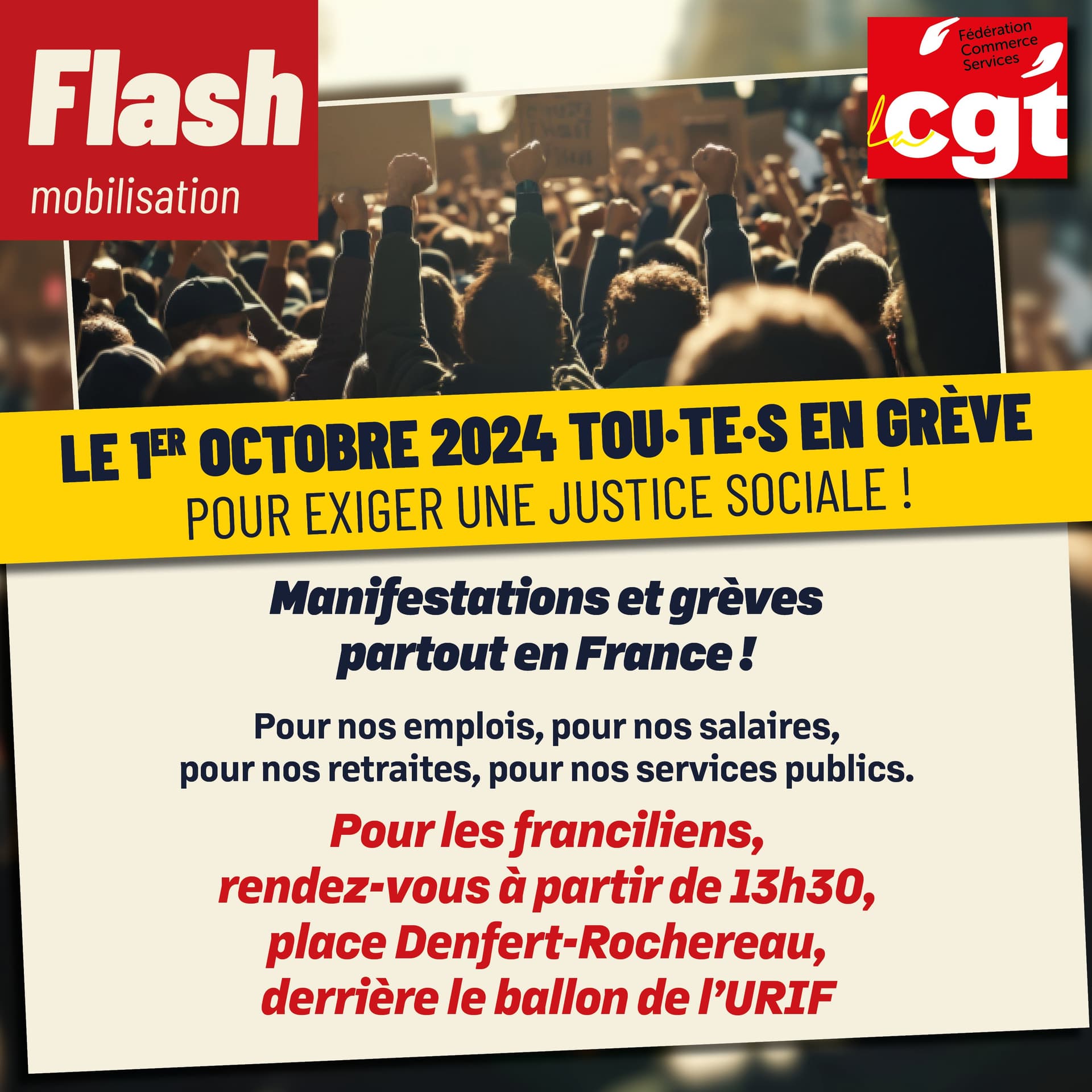 1er octobre 2024 : mobilisation nationale pour la justice sociale