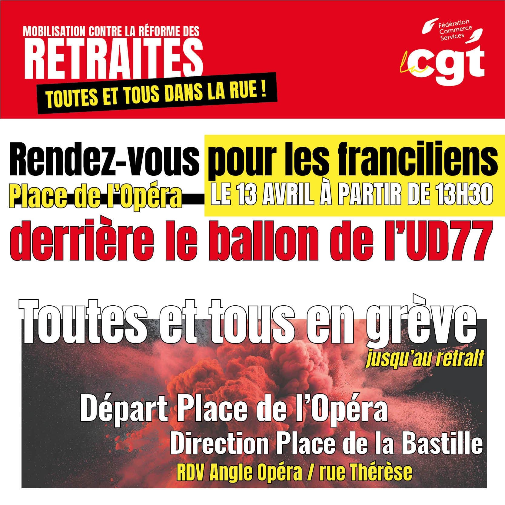 Mobilisation contre la réforme des retraites le 13 avril