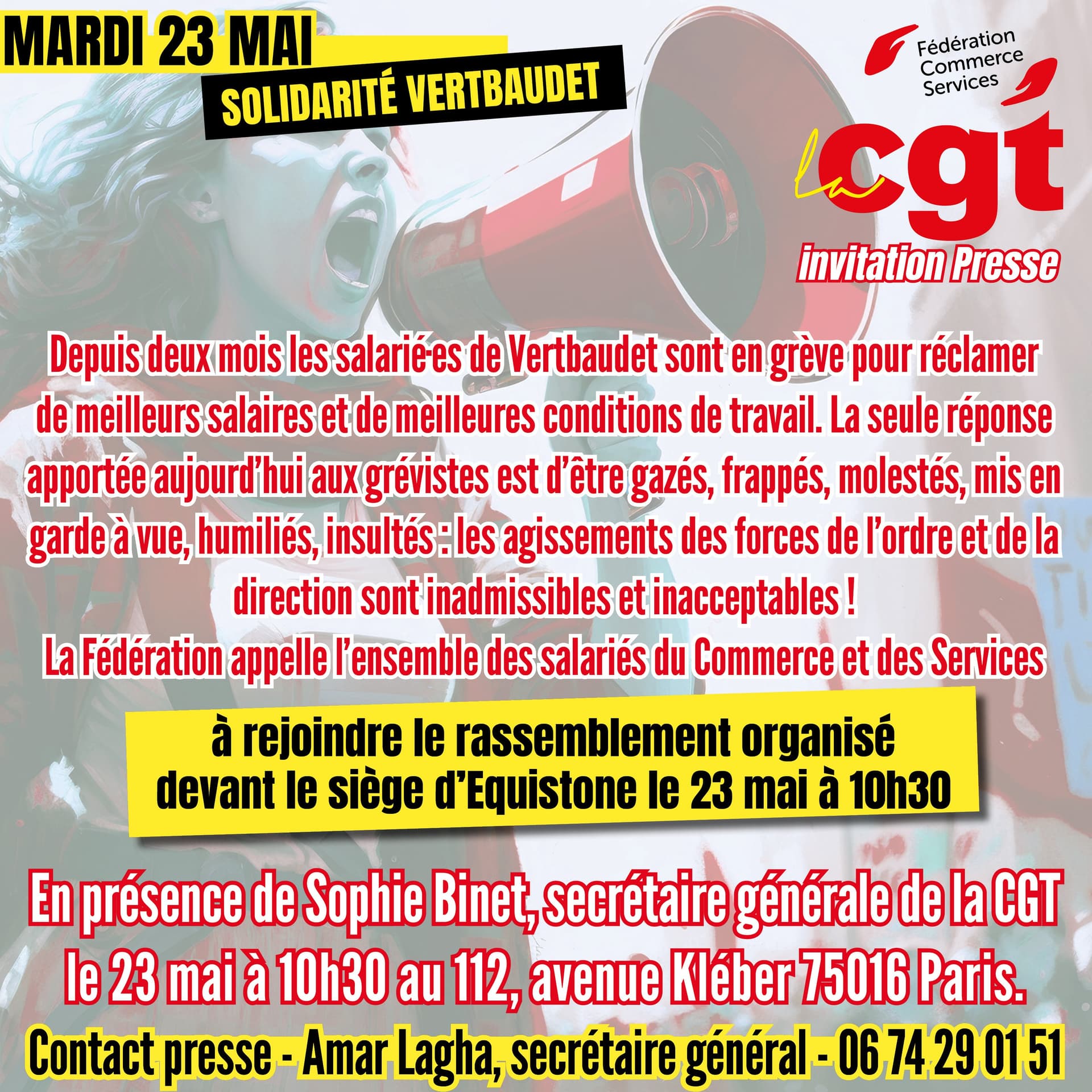 Solidarité Vertbaudet : rassemblement le 23 mai