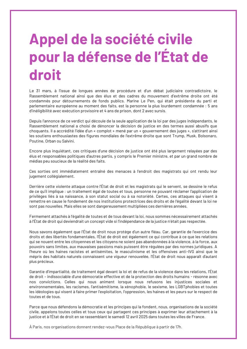 Appel confédéral pour la défense de l'État de droit