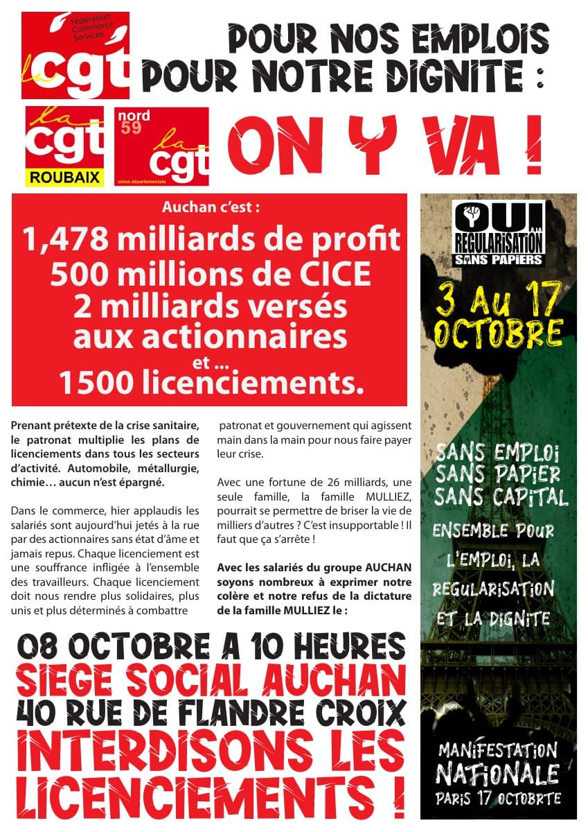 Auchan : interdisons les licenciements !