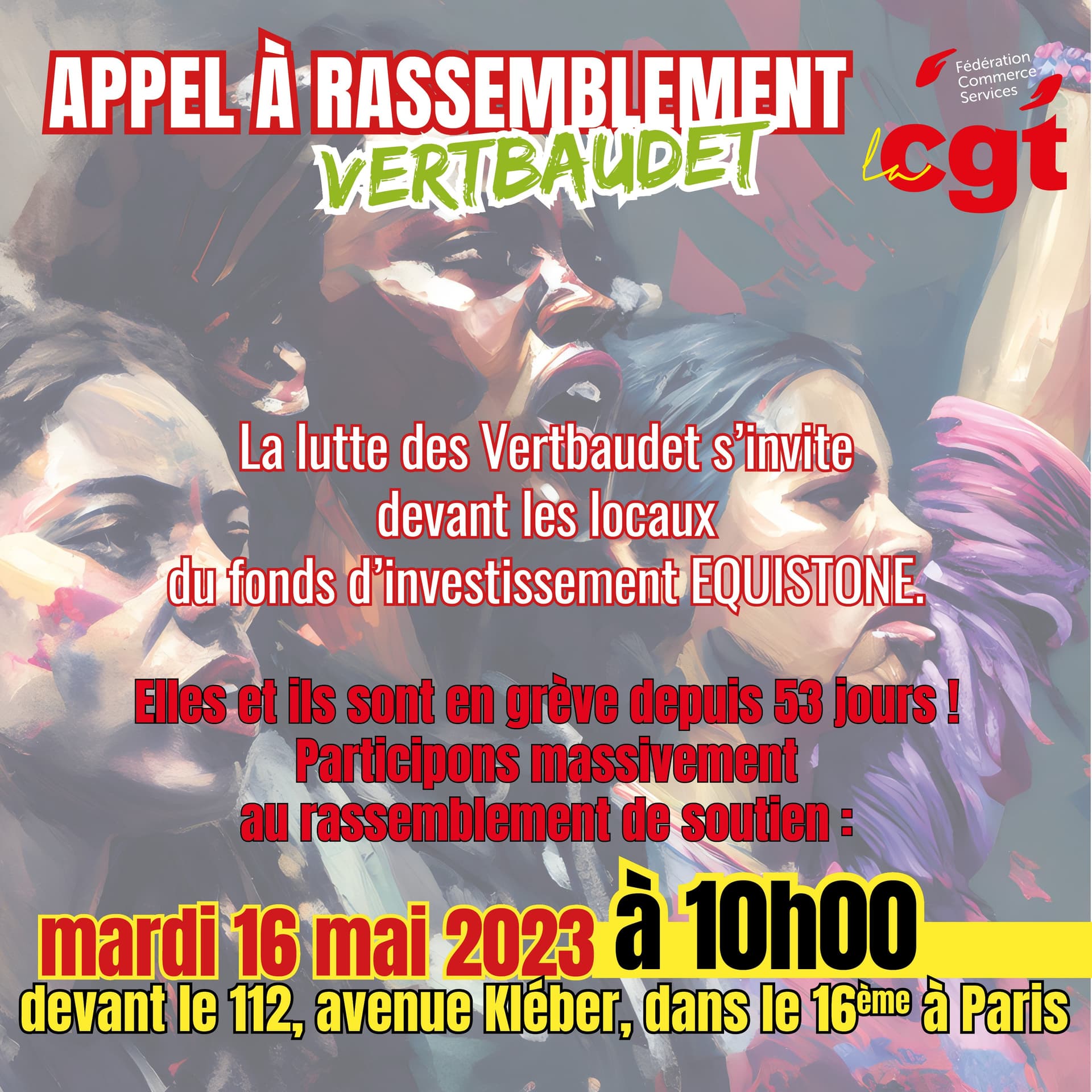 Rassemblement de soutien aux salariés Vertbaudet en grève