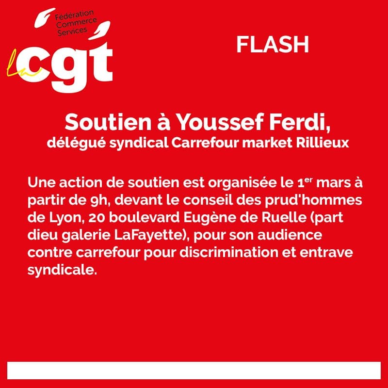 Action de soutien à Youssef Ferdi le 1er mars à Lyon