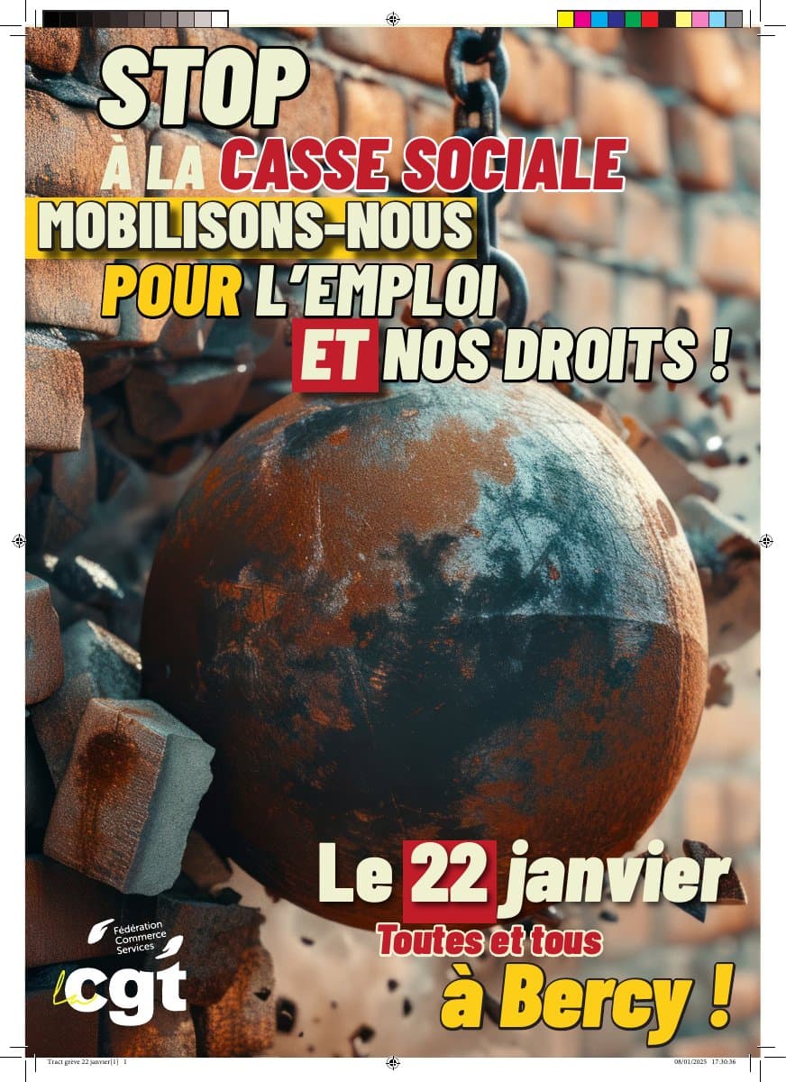 Grève du 22 janvier : pour l'emploi, les salaires et nos droits