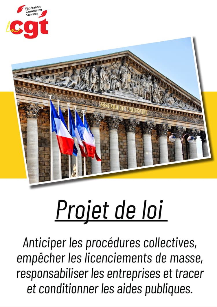 Projet de loi - Anticiper les procédures collectives, empêcher les licenciements de masse, responsabiliser les entreprises et tracer et conditionner les aides publiques