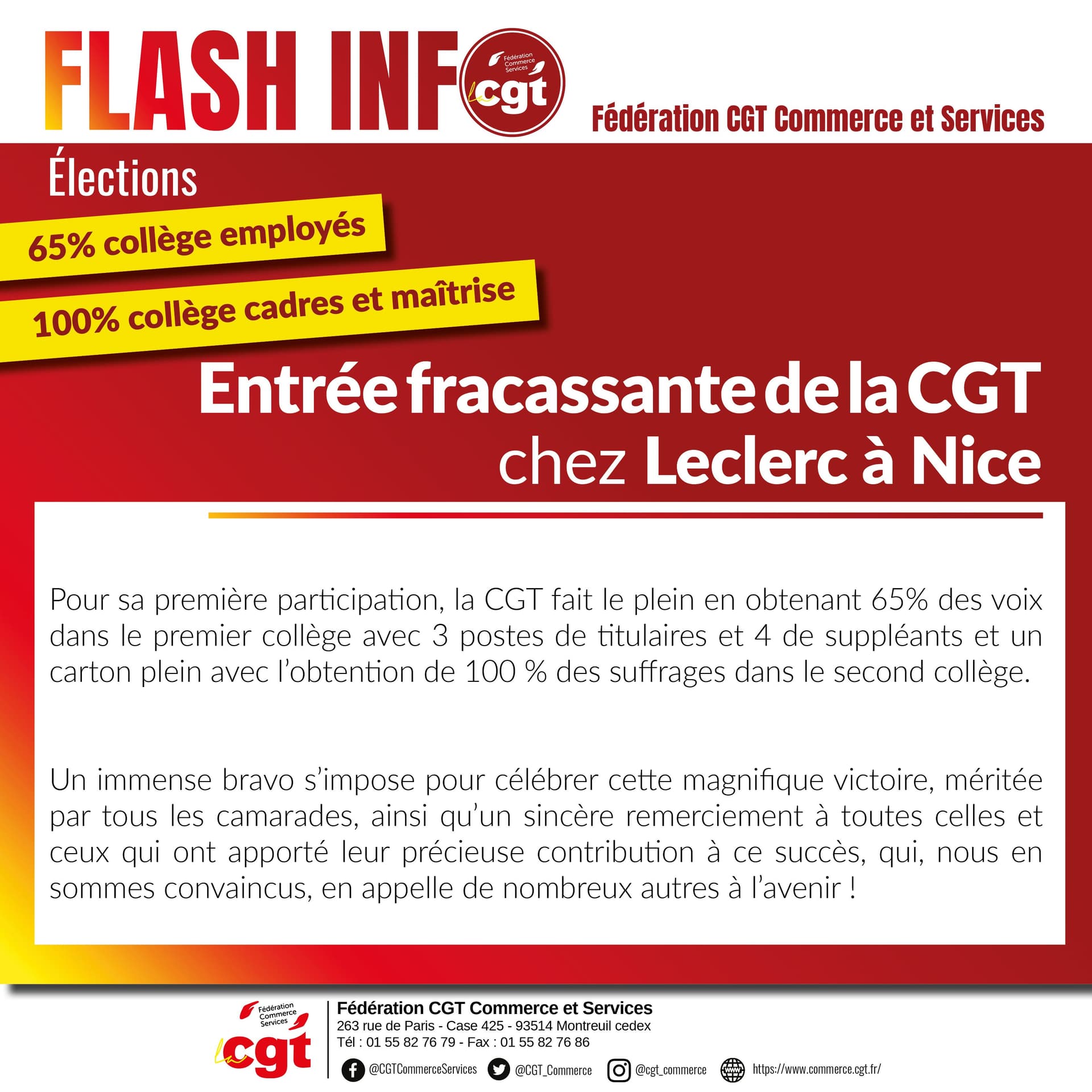 Entrée fracassante de la CGT chez Leclerc à Nice