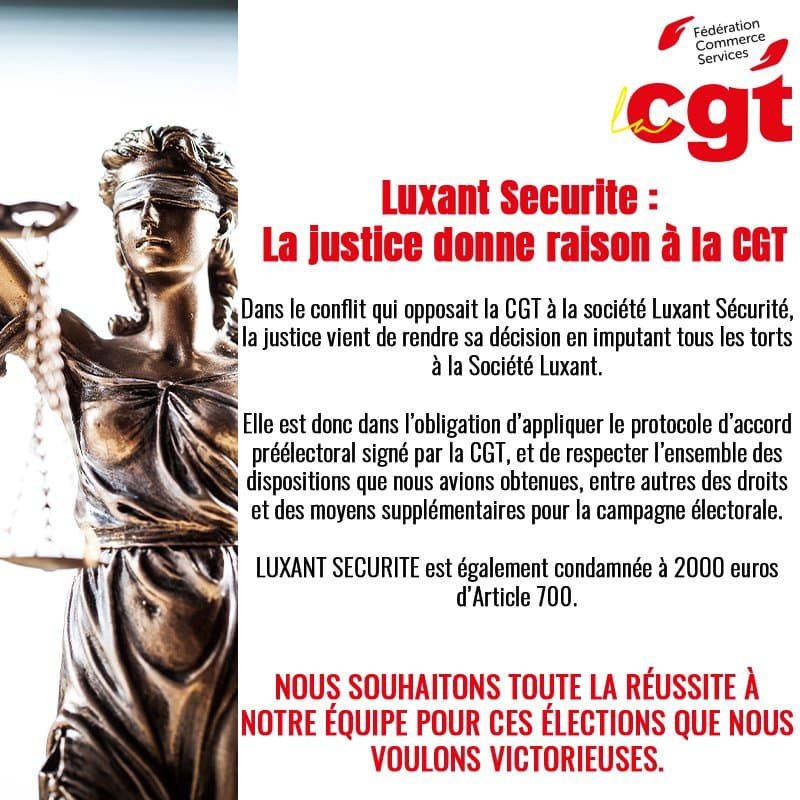 Luxant Sécurité : la justice donne raison à la CGT