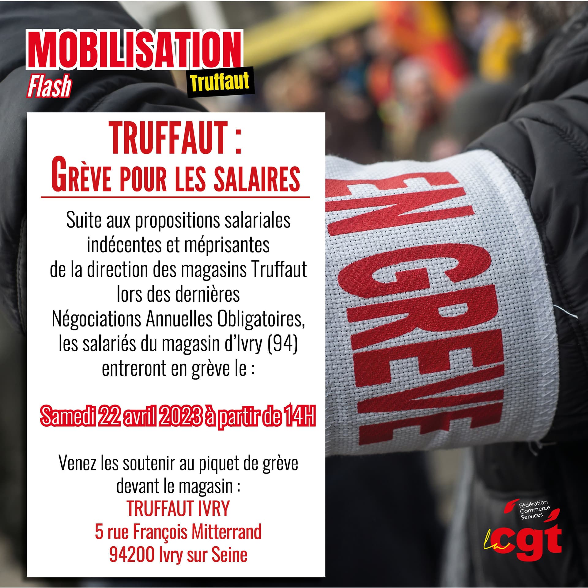 Truffaut : grève pour les salaires le 22 avril