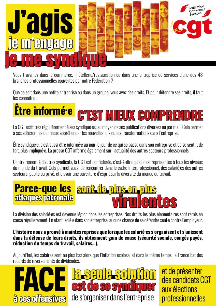 Je m'agis, je m'engage, je me syndique !