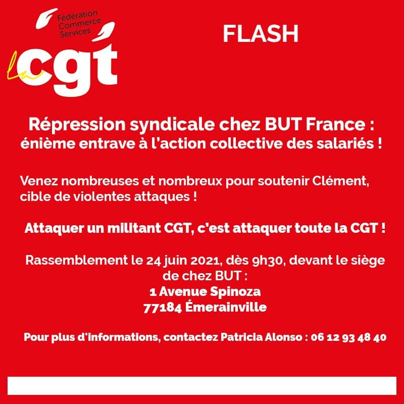 Répression syndicale chez BUT France : mobilisation le 24 juin